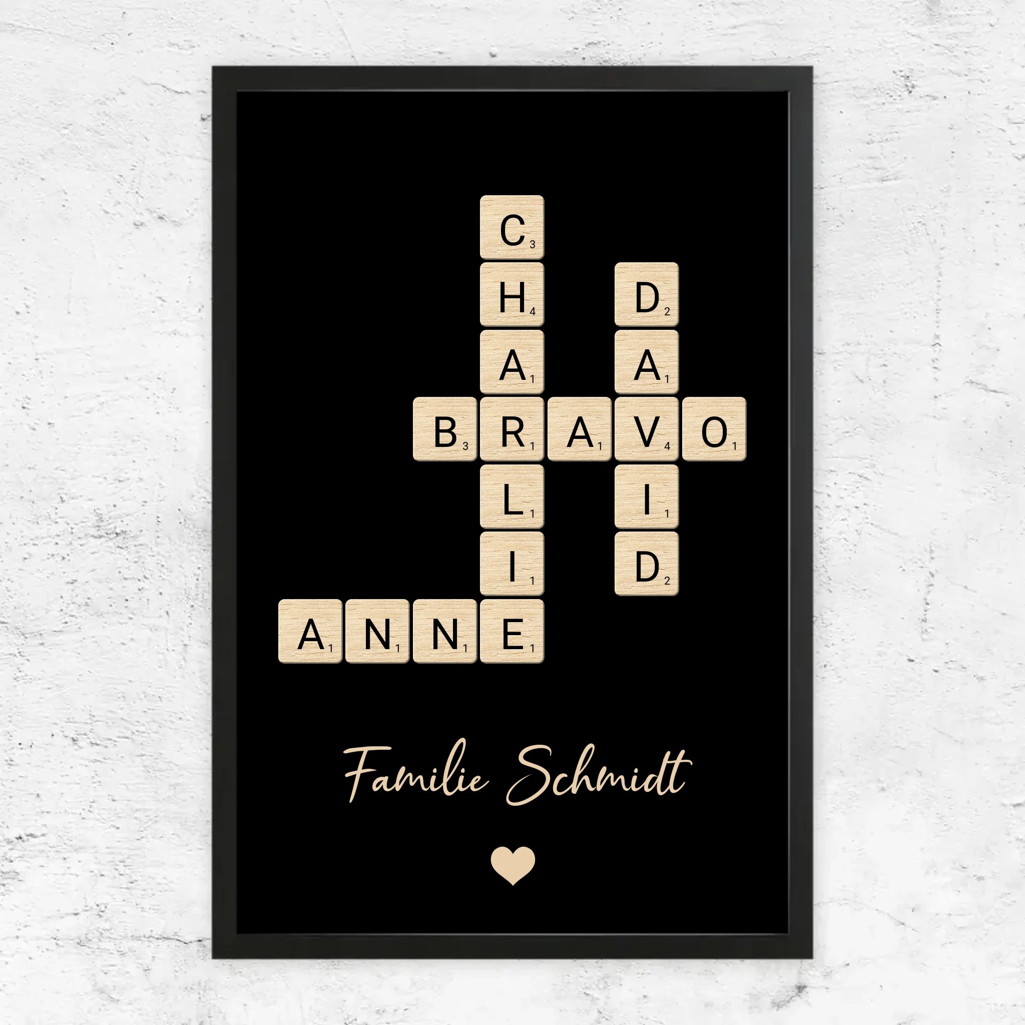 Personalisiertes Poster "Familien-Kreuzworträtsel"
