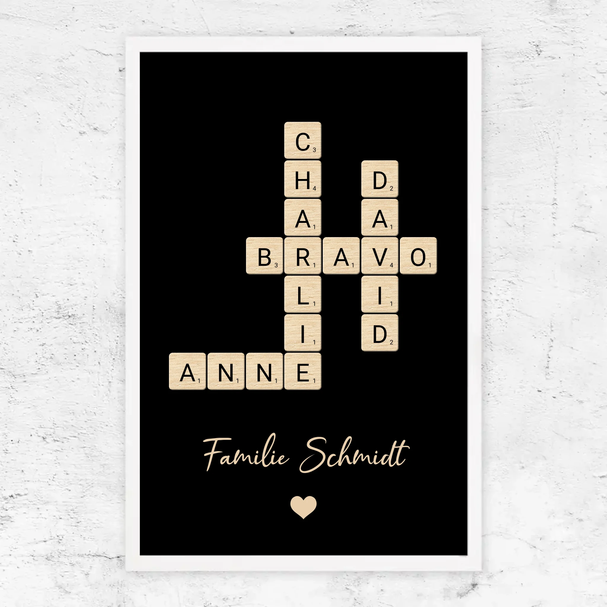 Personalisiertes Poster "Familien-Kreuzworträtsel"