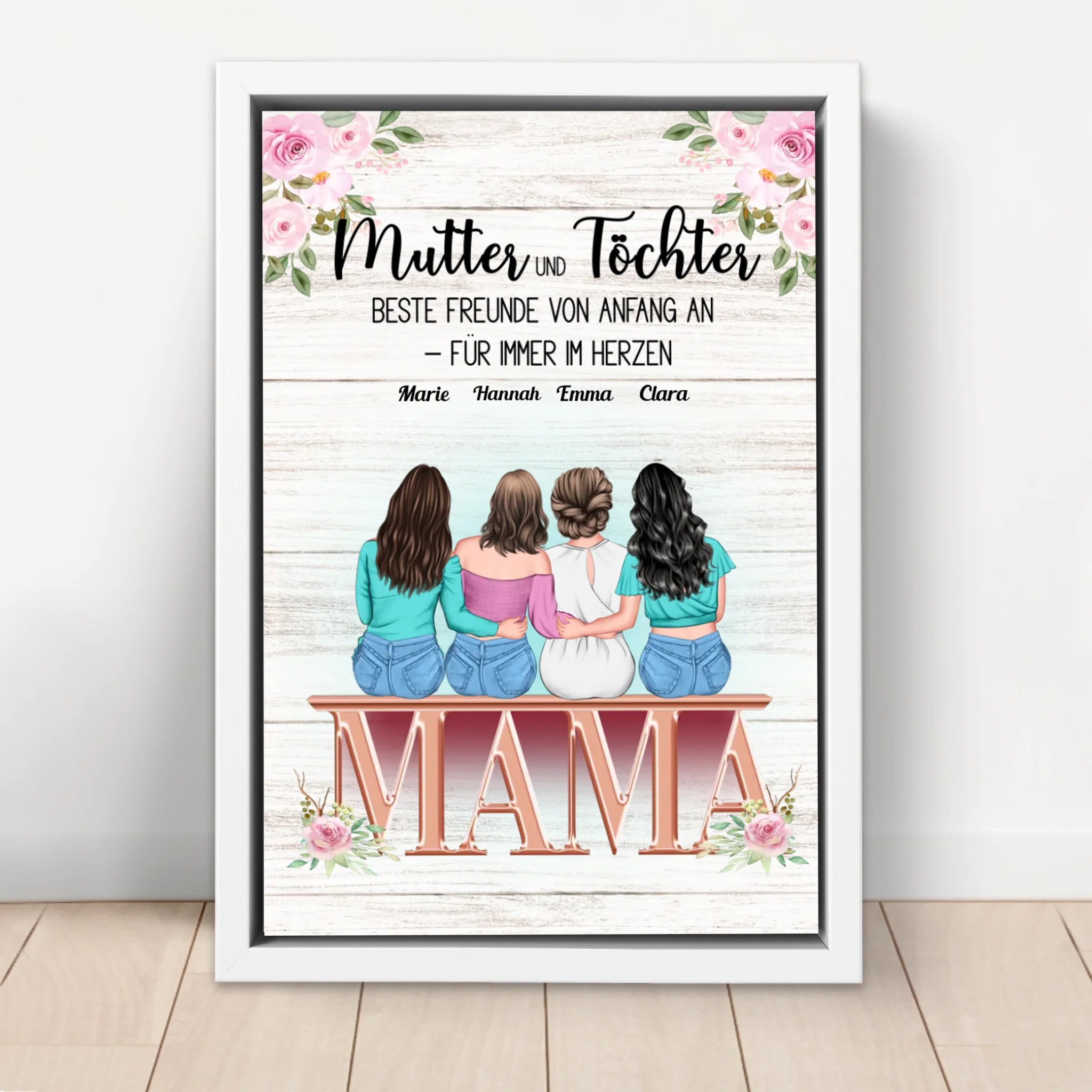Personalisierte Leinwand "Mutter und Tochter"