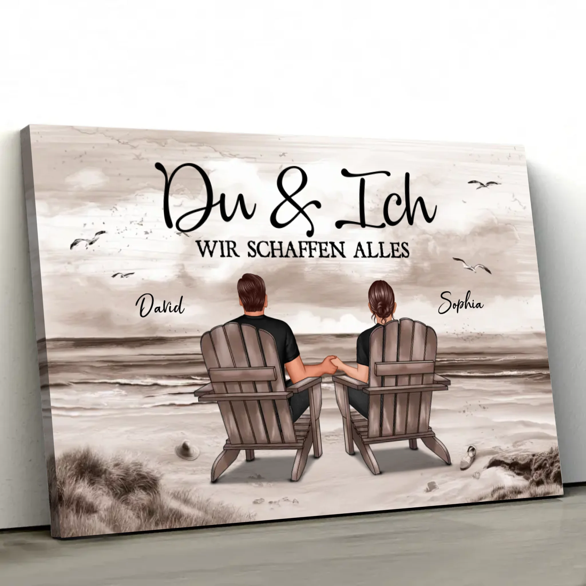 Personalisierte Leinwand "Du und ich, wir schaffen alles"