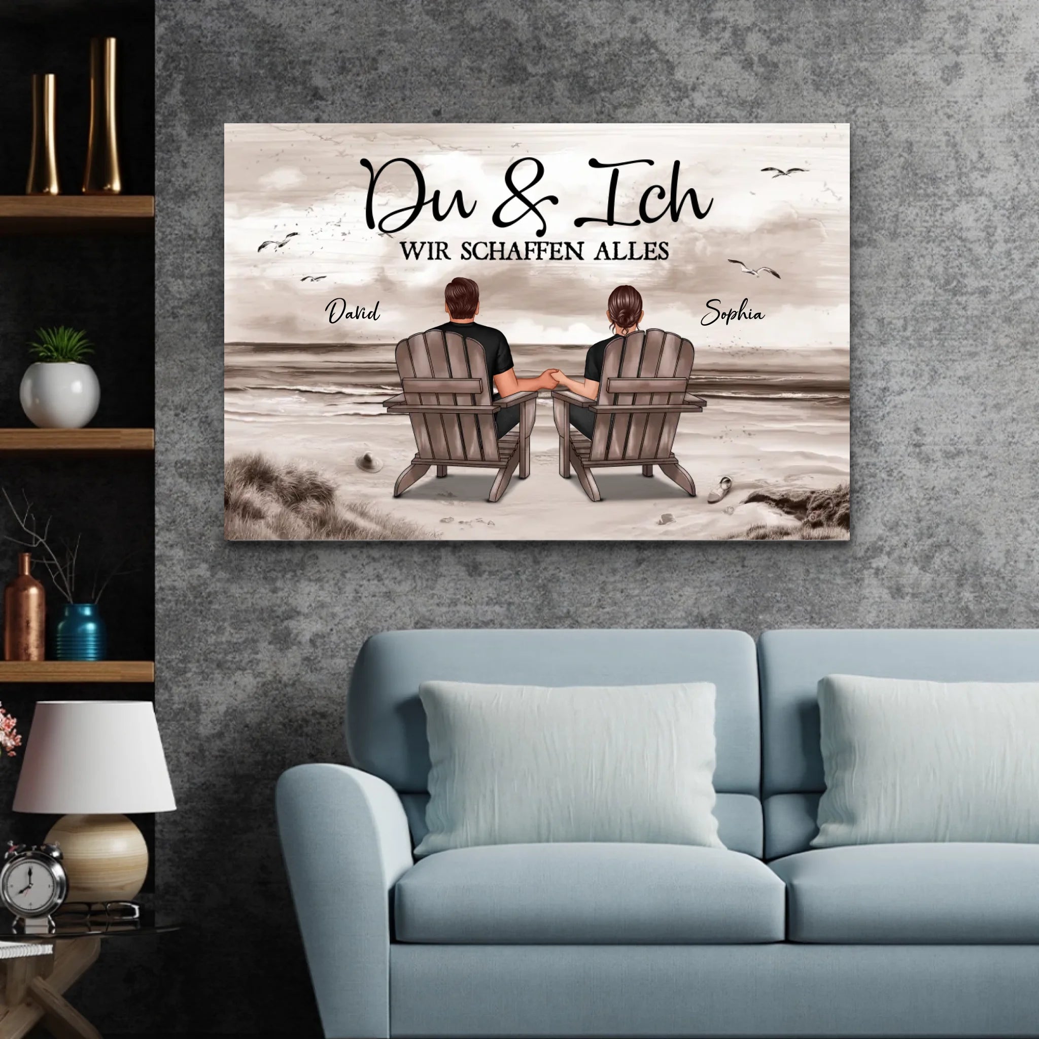 Personalisierte Leinwand "Du und ich, wir schaffen alles"