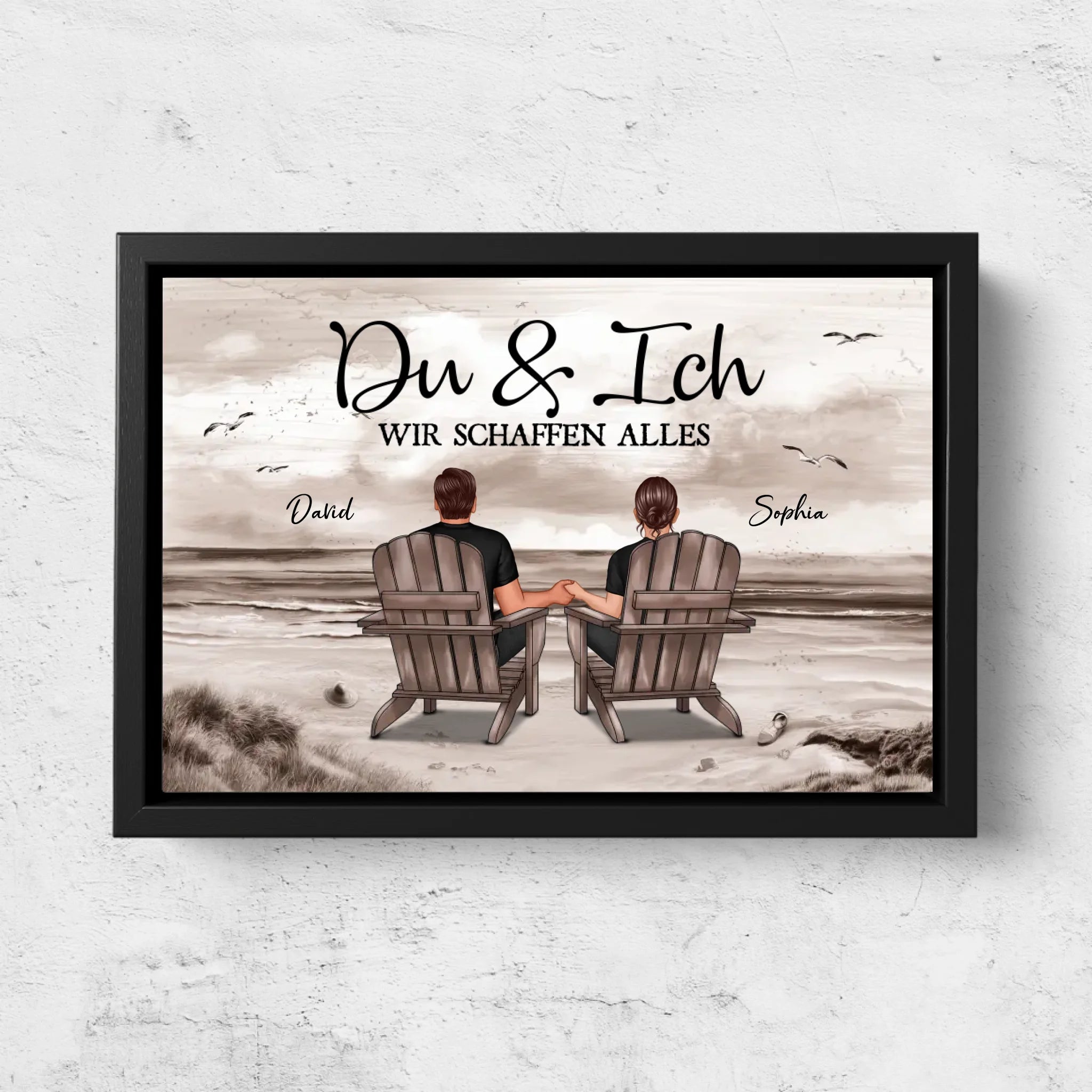 Personalisierte Leinwand "Du und ich, wir schaffen alles"