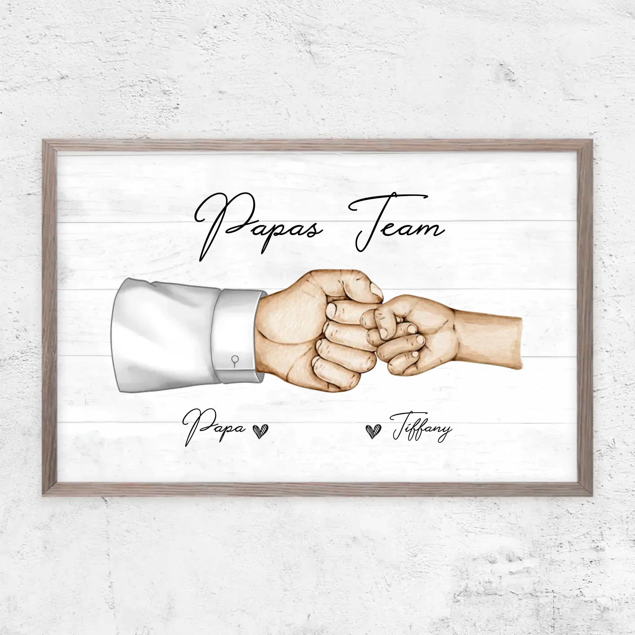 Personalisiertes Poster "Papas Team"