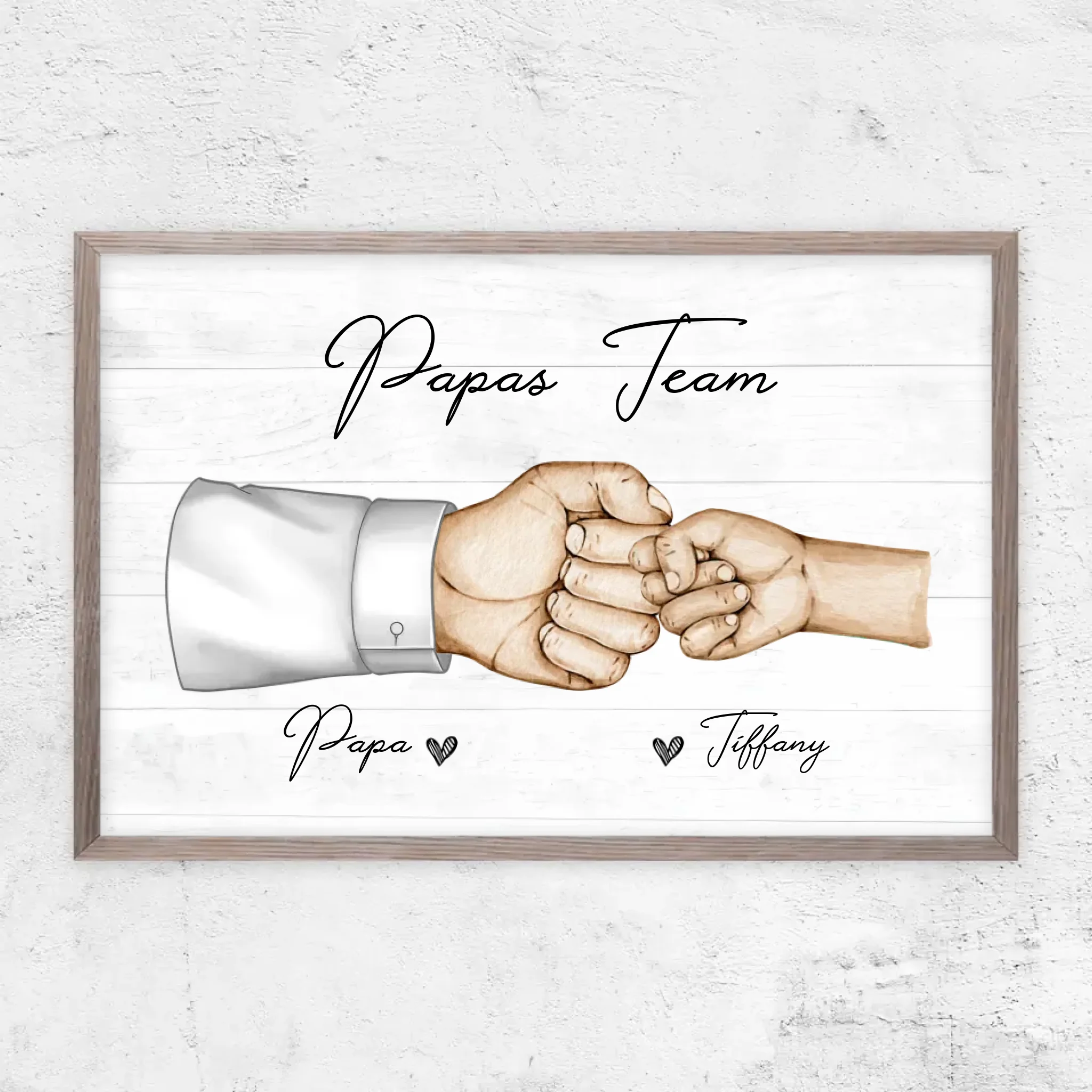 Personalisiertes Poster "Papas Team"