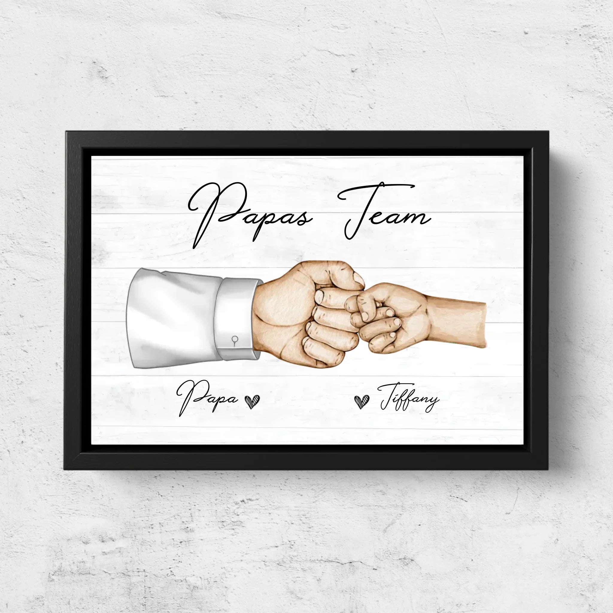 Personalisierte Leinwand "Papas Team"