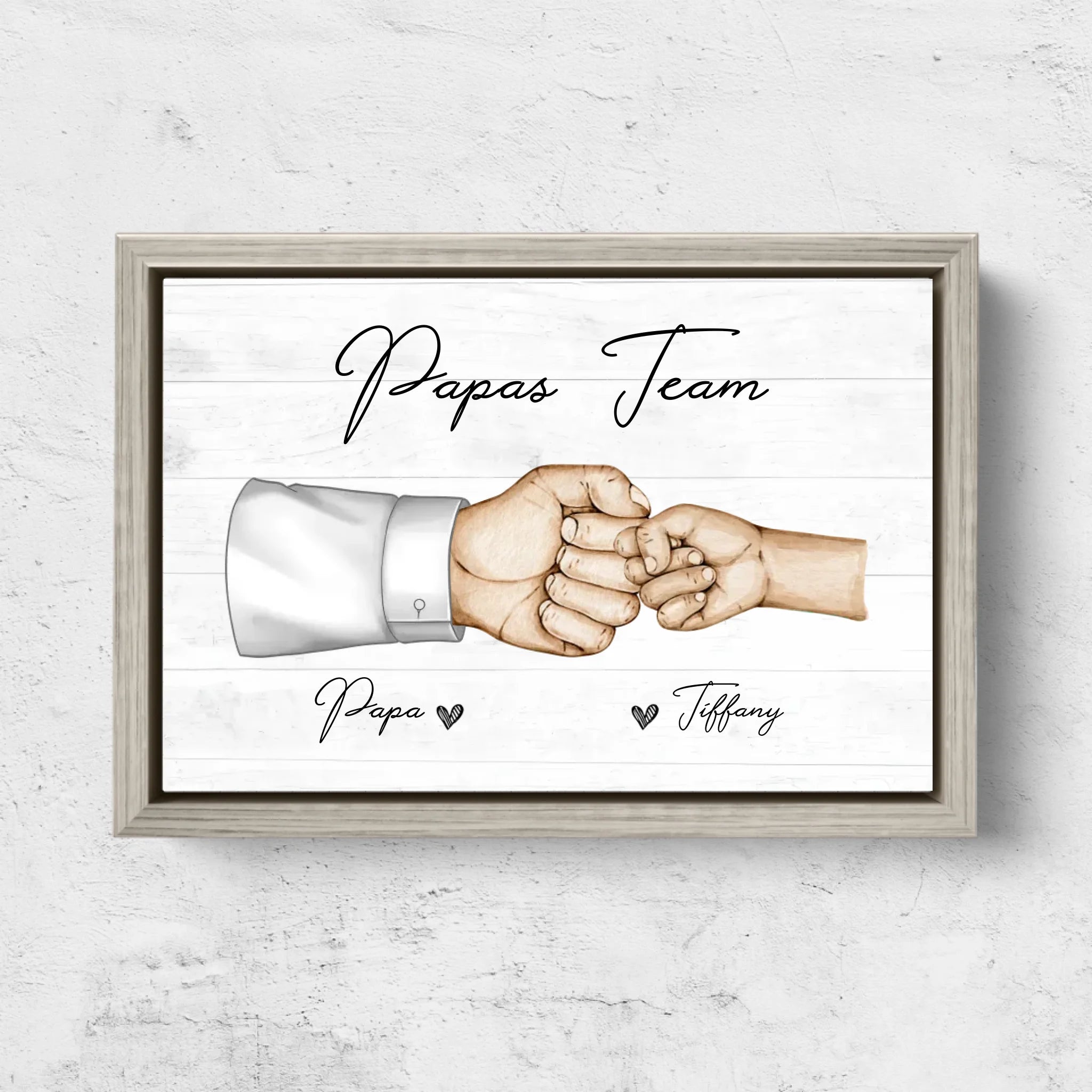 Personalisierte Leinwand "Papas Team"