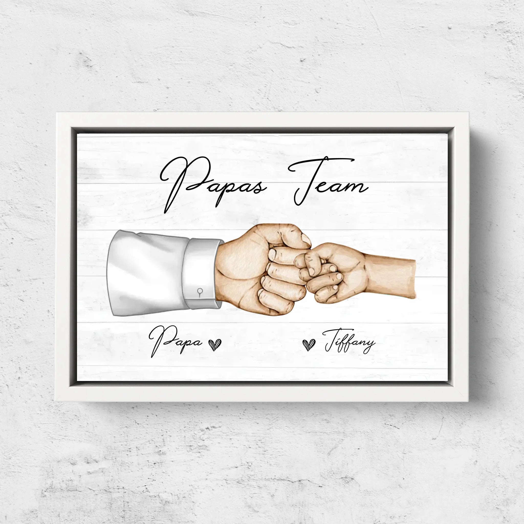 Personalisierte Leinwand "Papas Team"