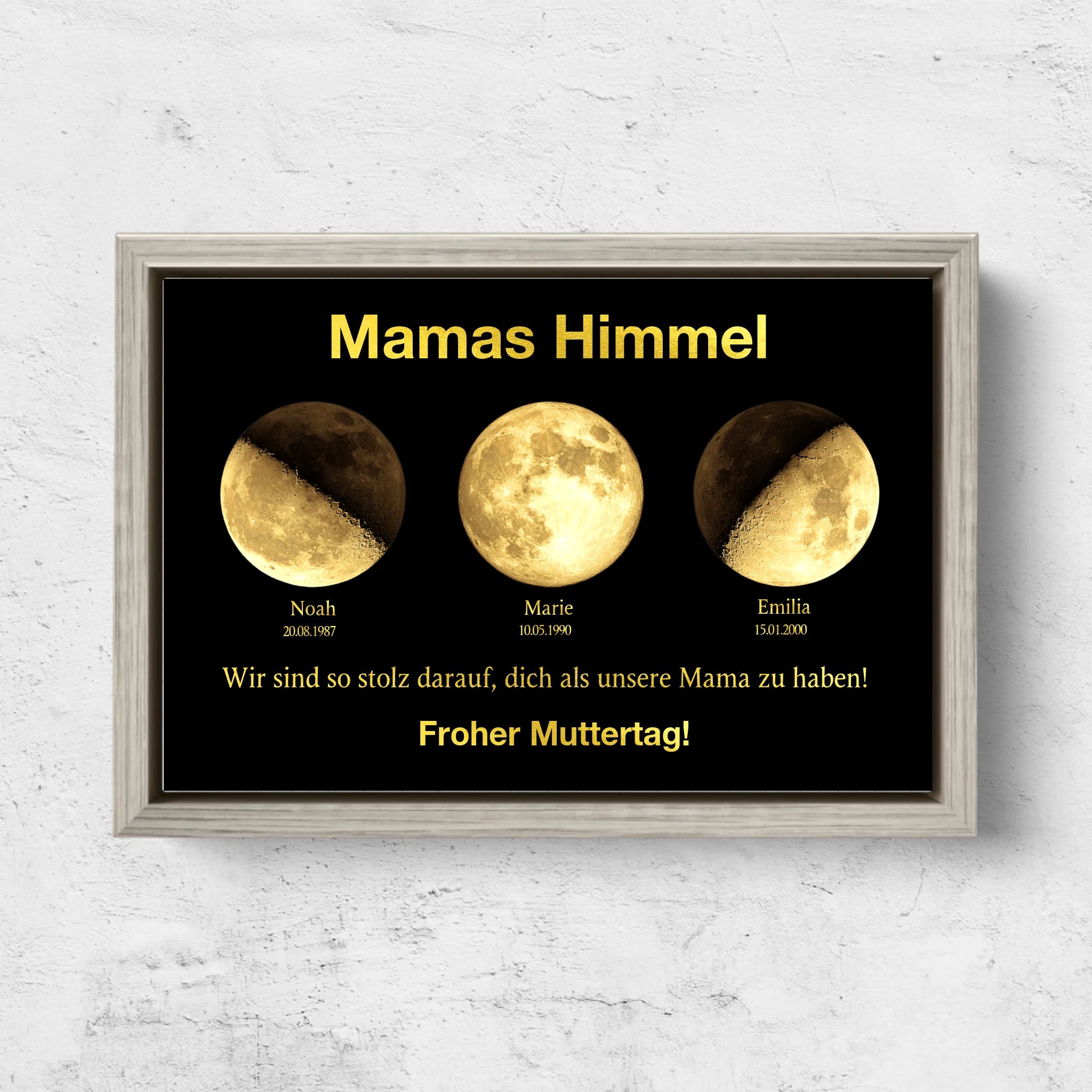 Personalisierte Leinwand "Mamas Universum"