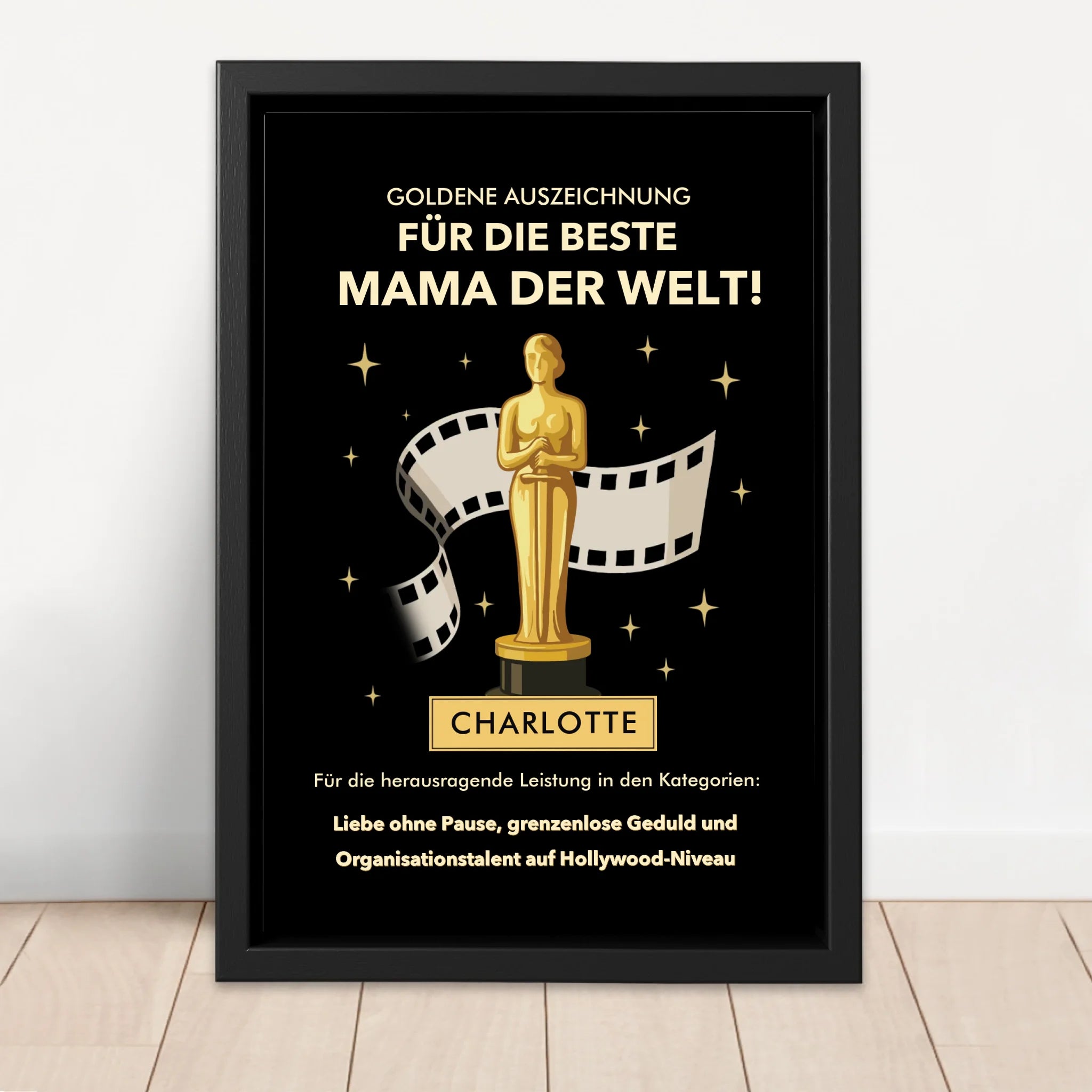 Personalisierte Leinwand "Goldene Auszeichnung"