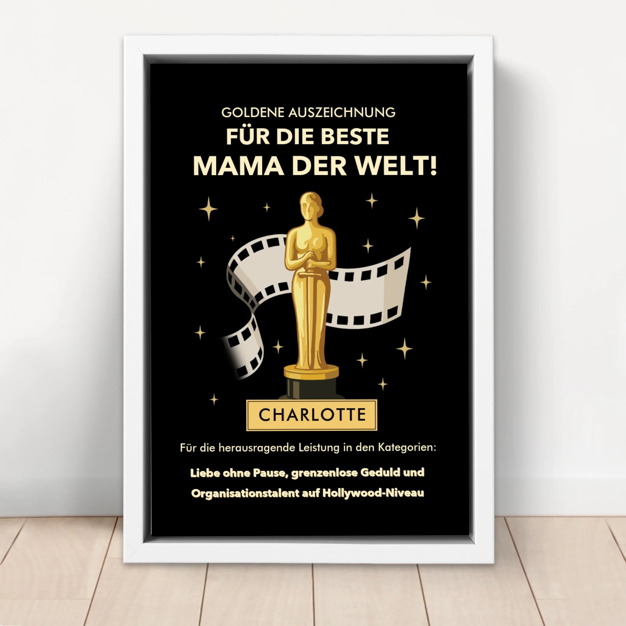 Personalisierte Leinwand "Goldene Auszeichnung"