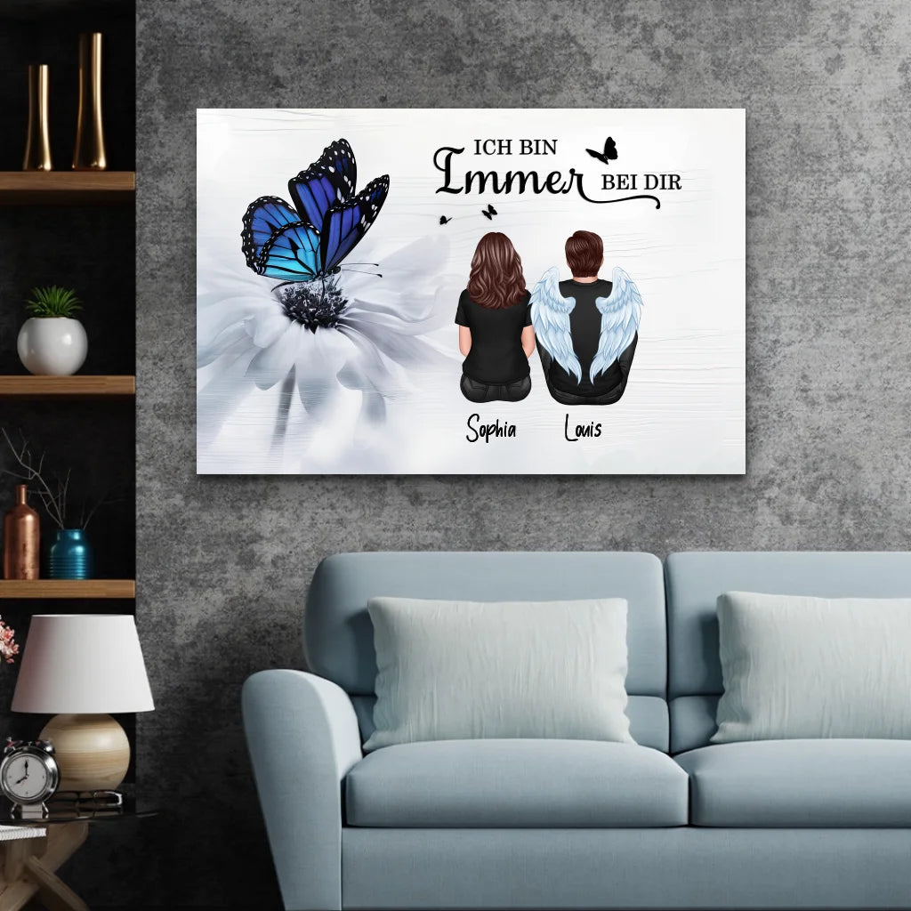 Personalisierte Leinwand "Wir sind immer bei dir"