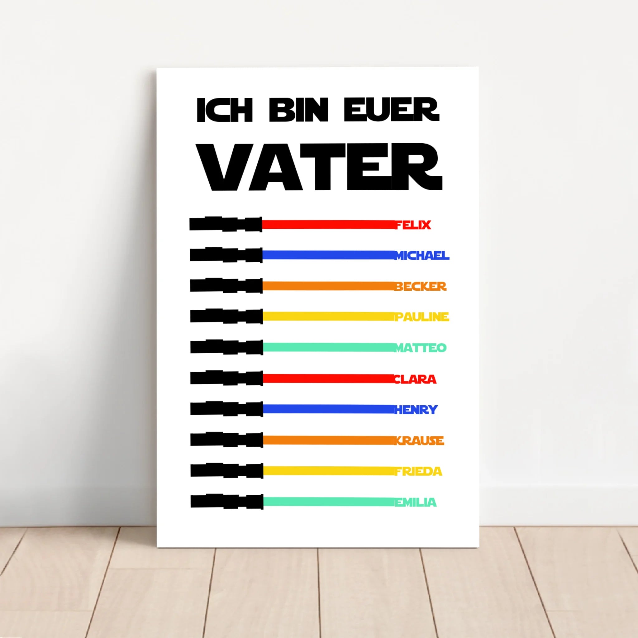 Personalisierte Leinwand "Ich bin eurer Vater"