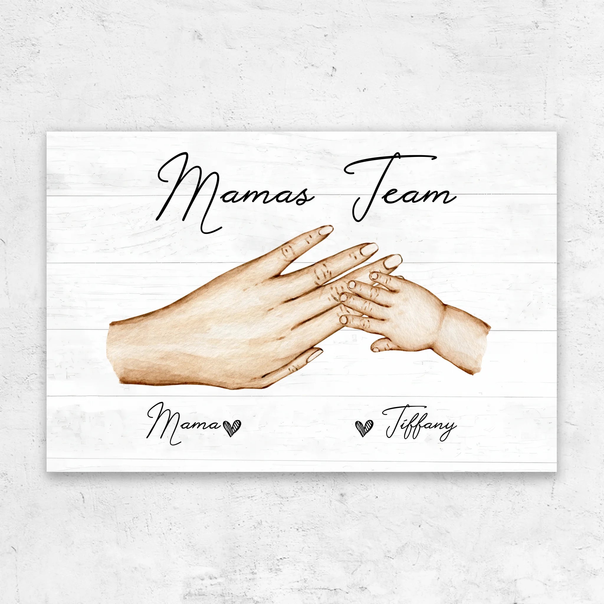 Personalisierte Leinwand "Mamas Team"
