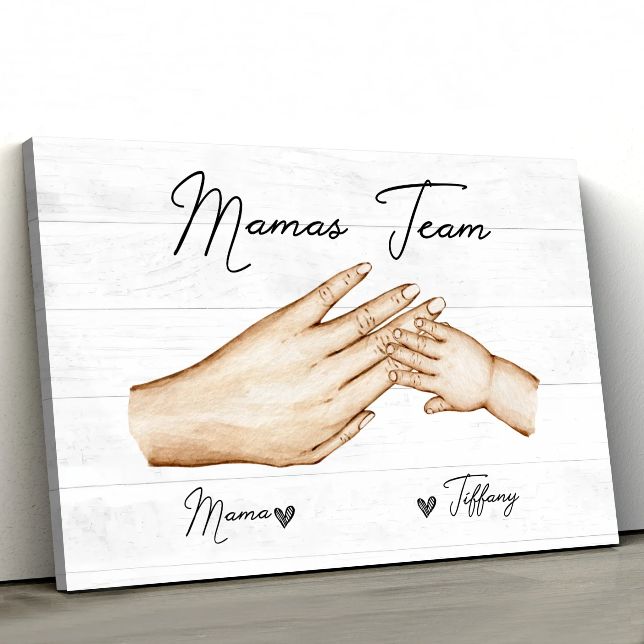 Personalisierte Leinwand "Mamas Team"