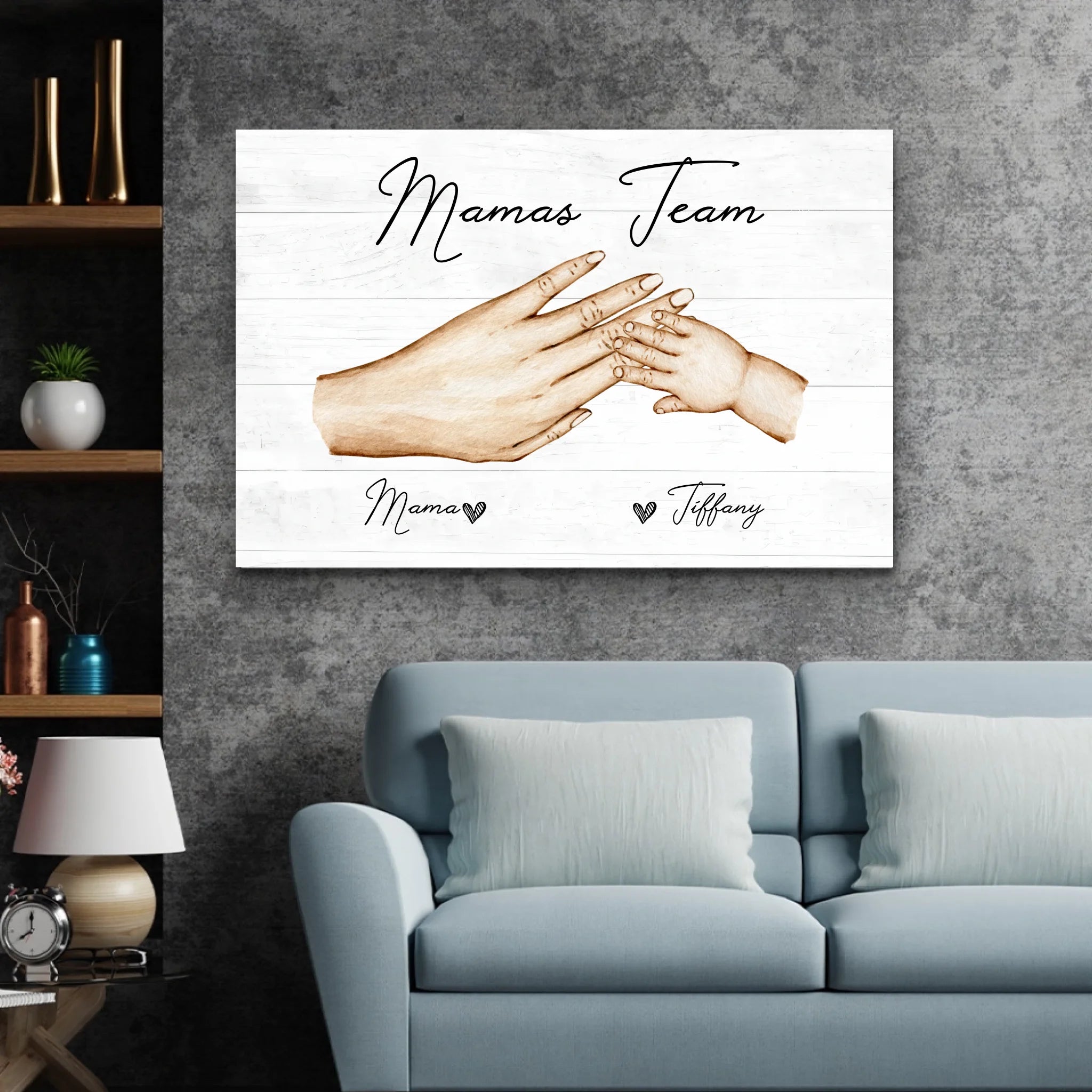 Personalisierte Leinwand "Mamas Team"