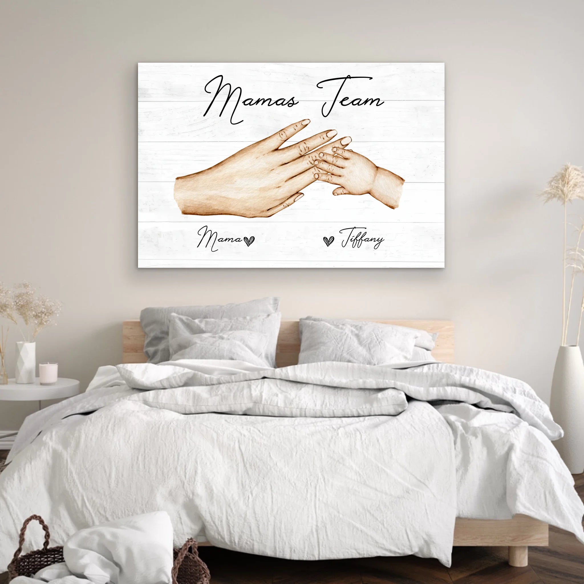 Personalisierte Leinwand "Mamas Team"