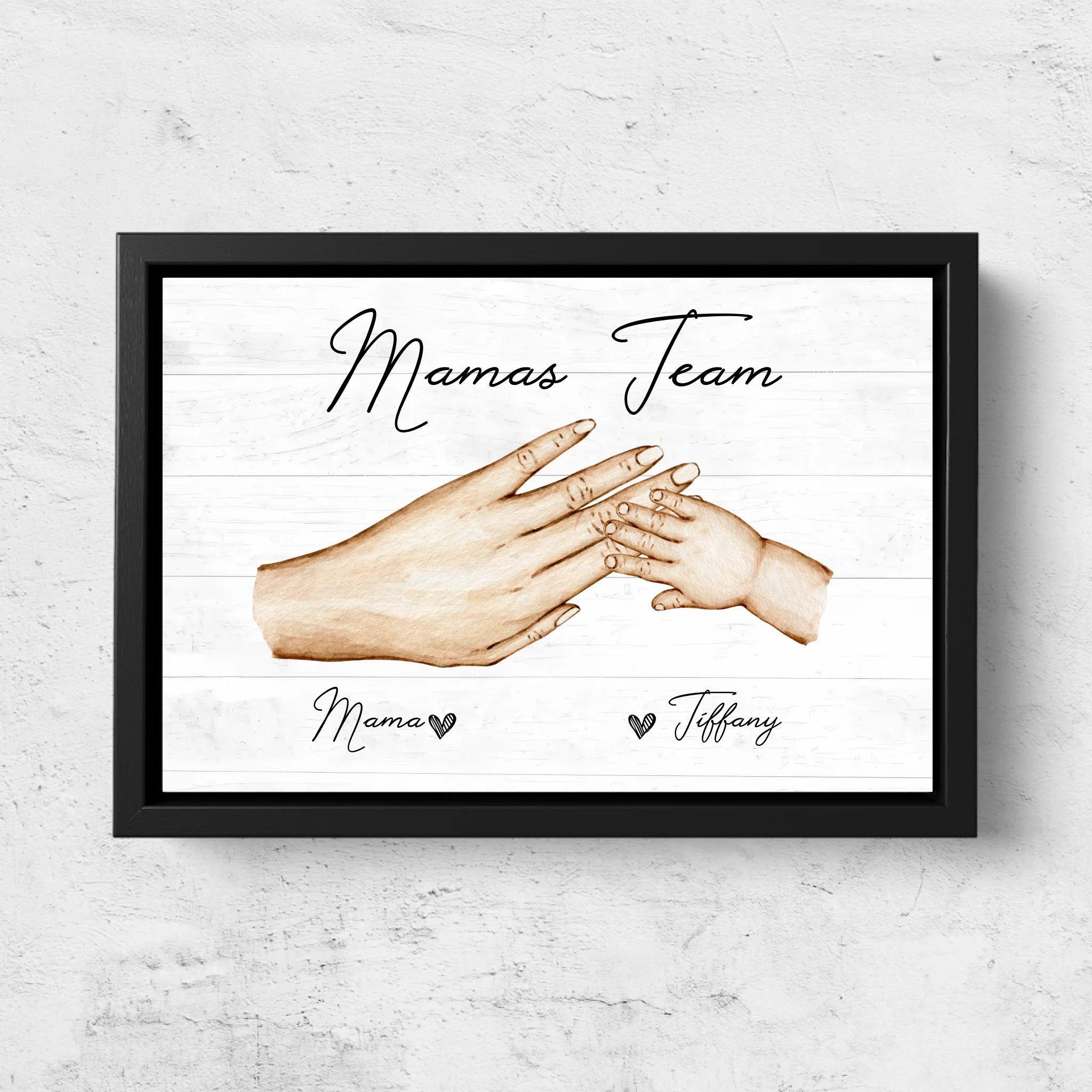 Personalisierte Leinwand "Mamas Team"