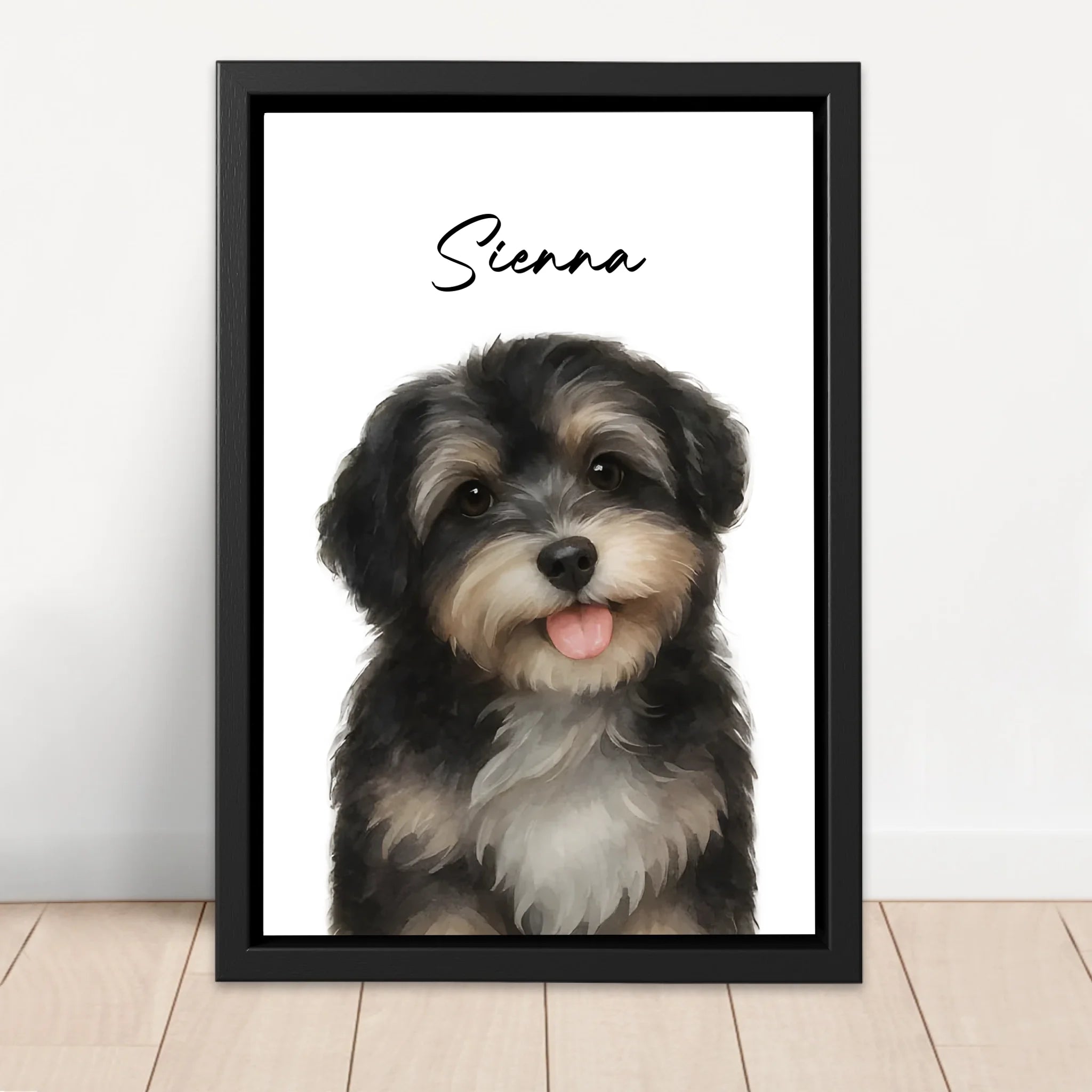 Personalisierte Leinwand – Hundefoto Aquarell