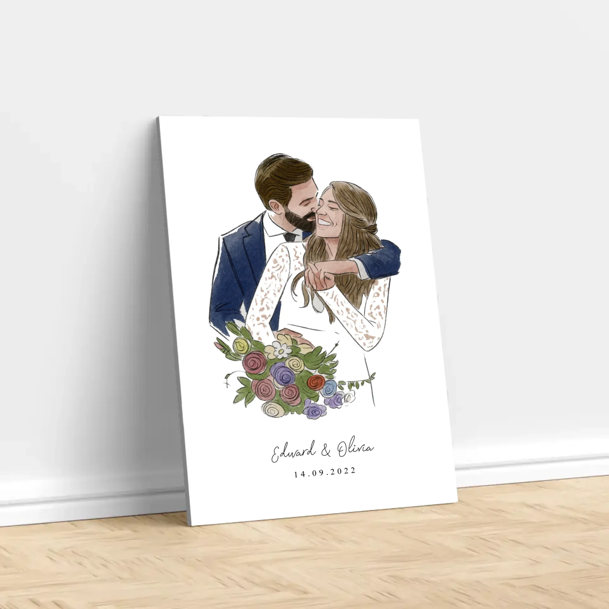 Personalisierte Leinwand – Foto im Aquarellstil