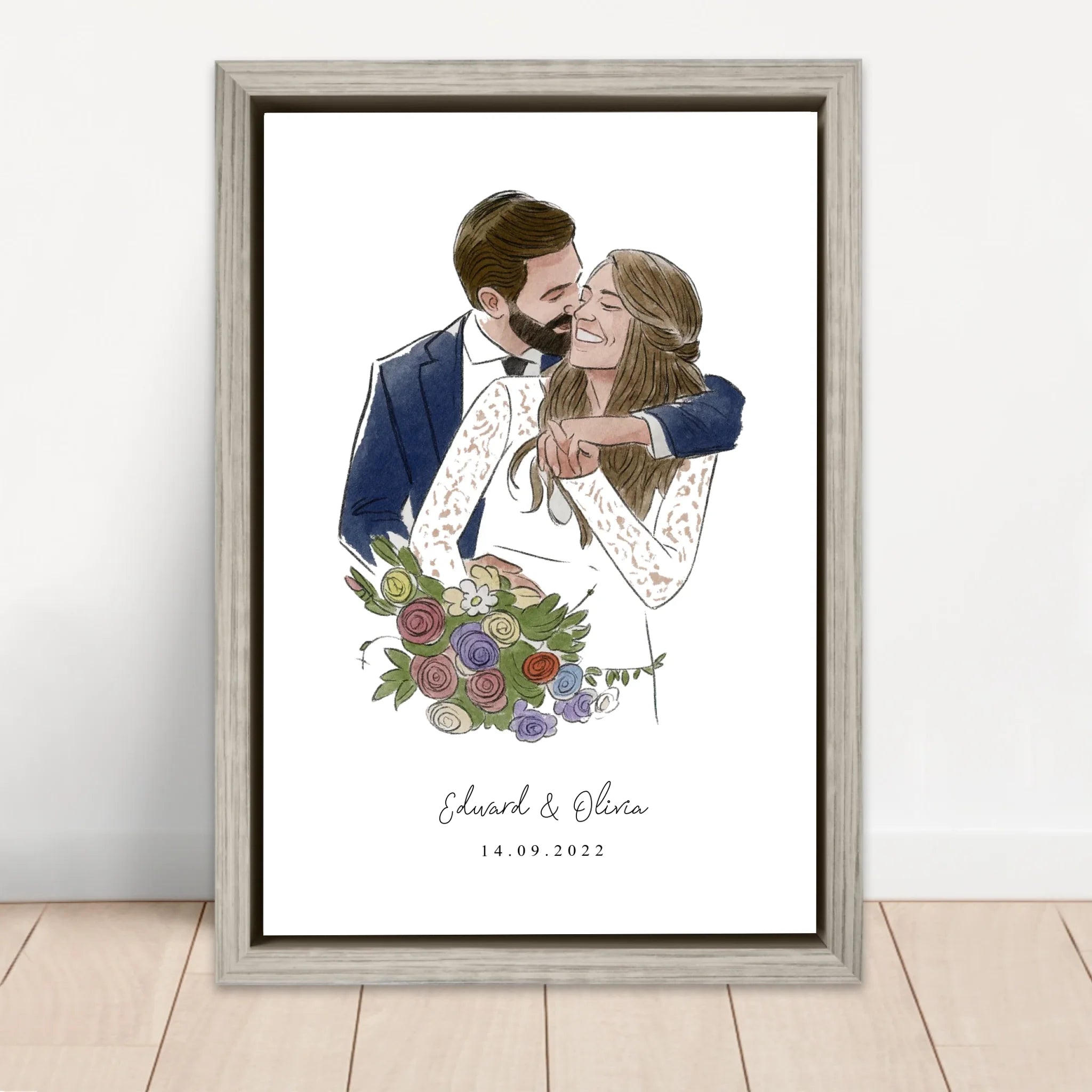Personalisierte Leinwand – Foto im Aquarellstil