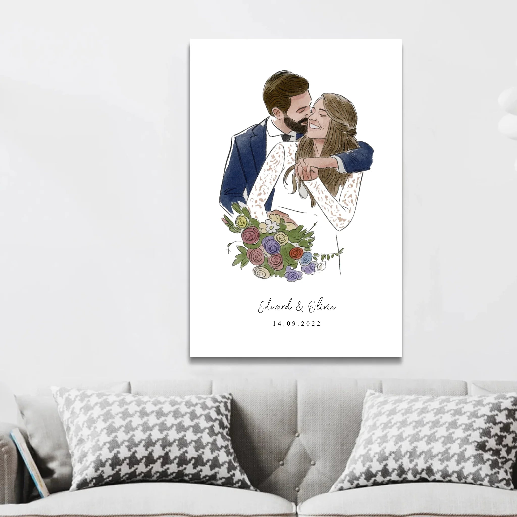 Personalisierte Leinwand – Foto im Aquarellstil