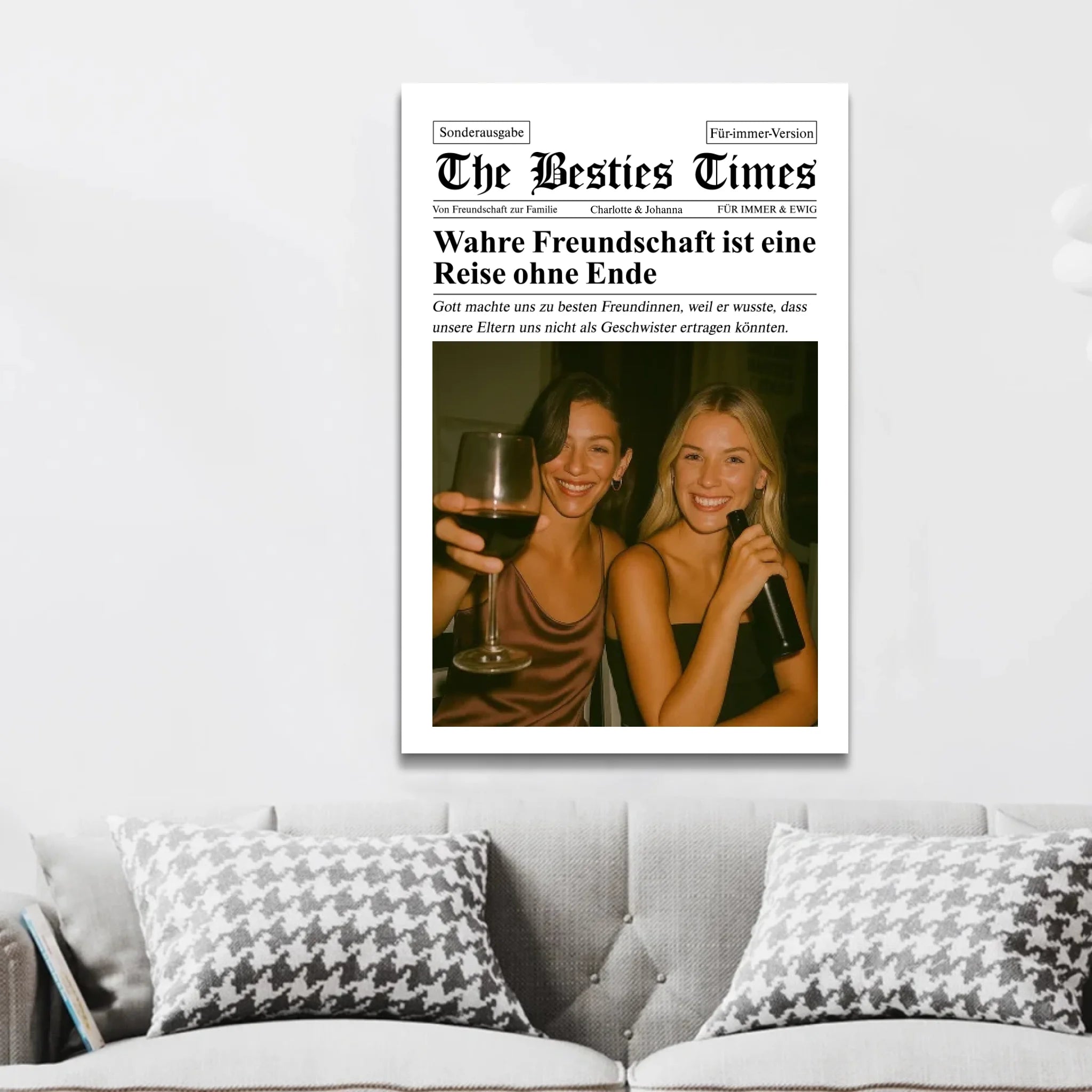 Personalisierte Leinwand – Zeitung – The BFF Times