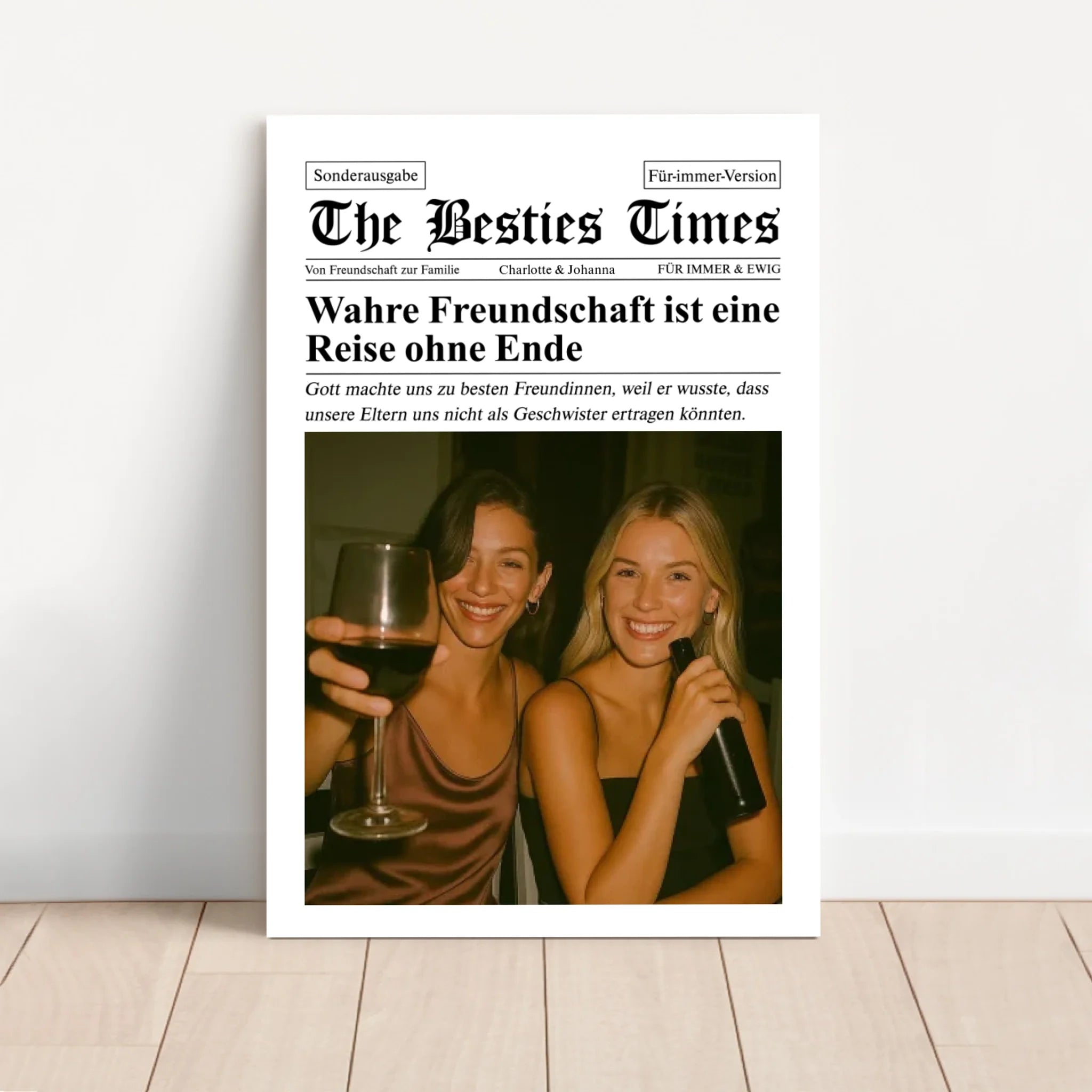 Personalisierte Leinwand – Zeitung – The BFF Times