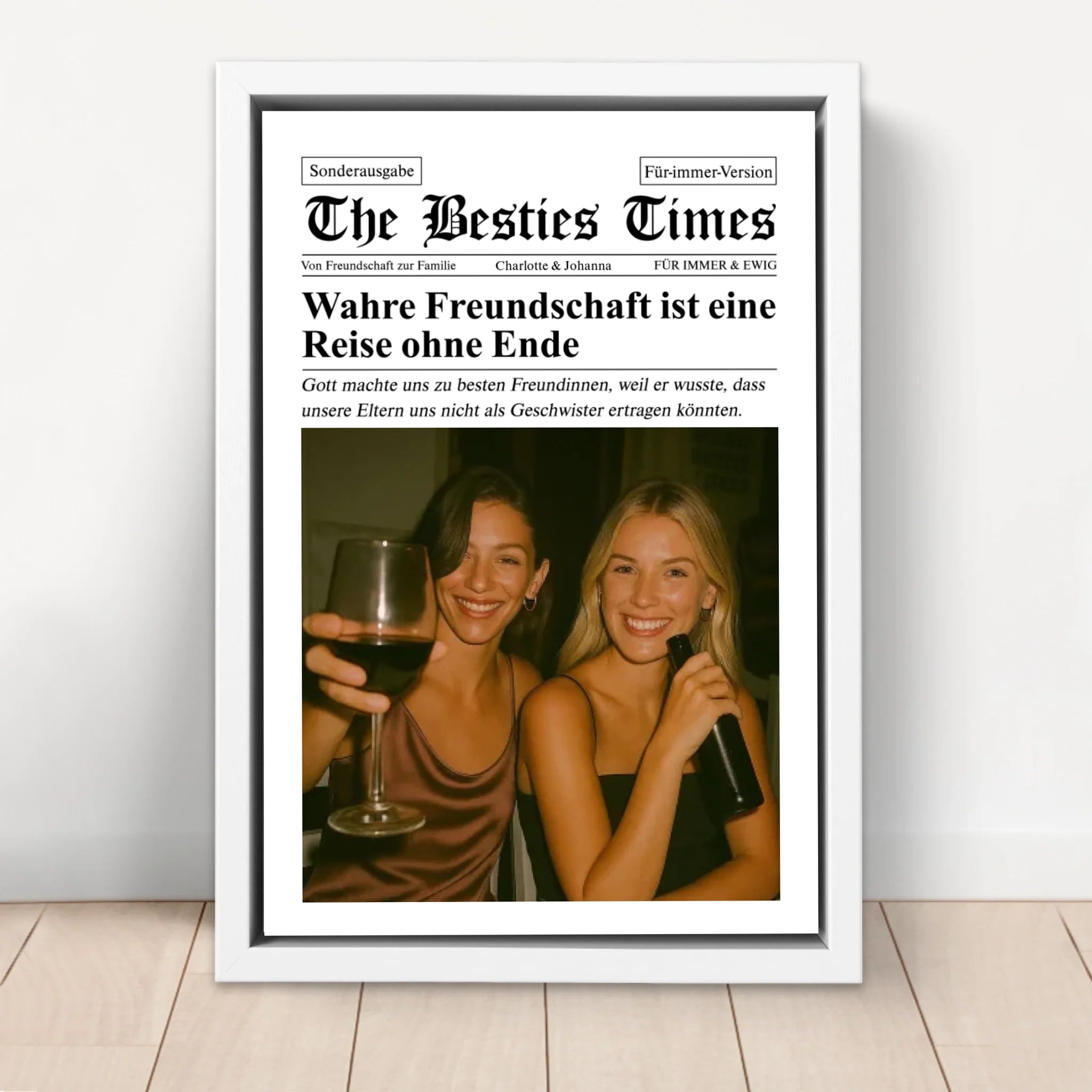 Personalisierte Leinwand – Zeitung – The BFF Times