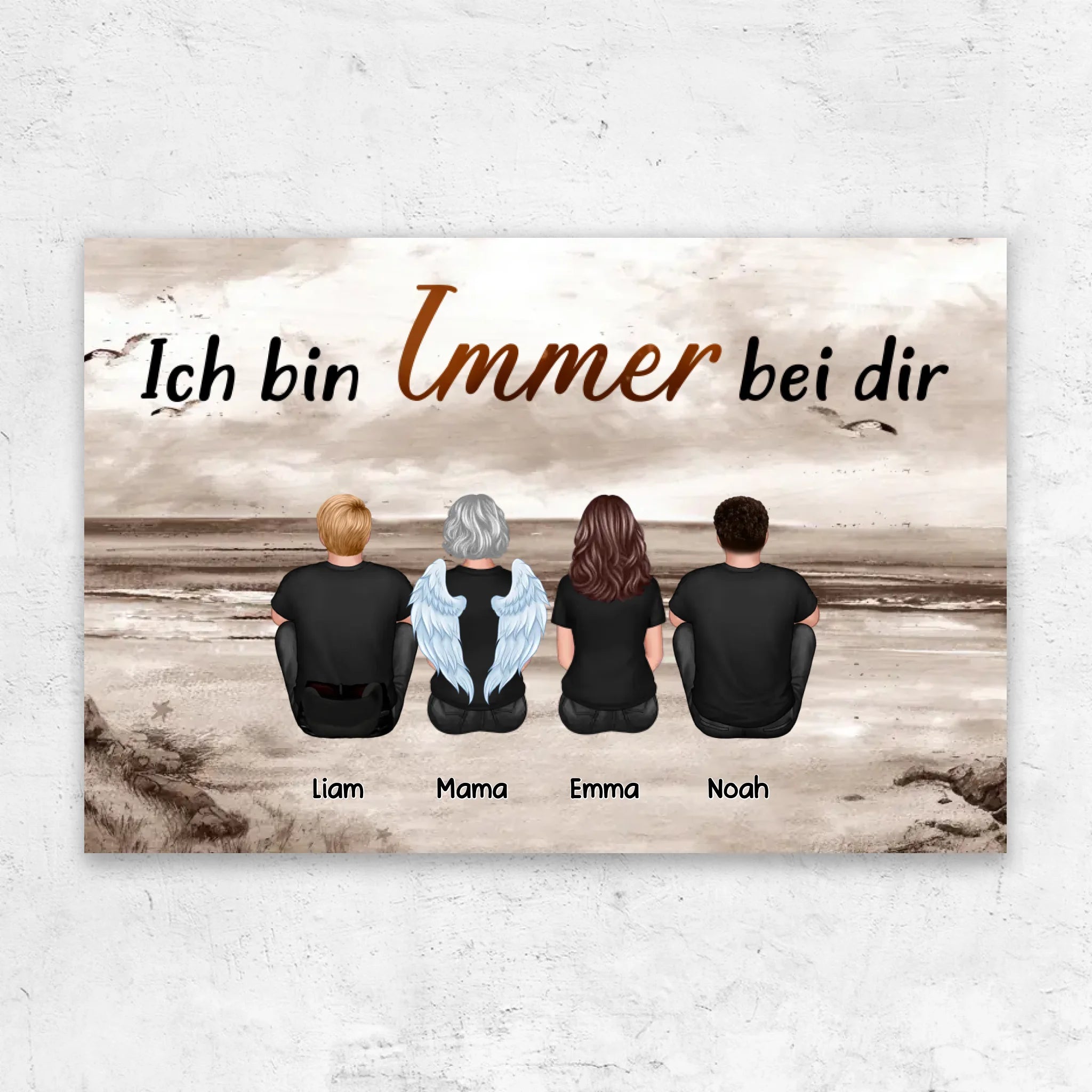 Personalisierte Leinwand "Wir sind immer bei dir - Verlorenes Familienmitglied"