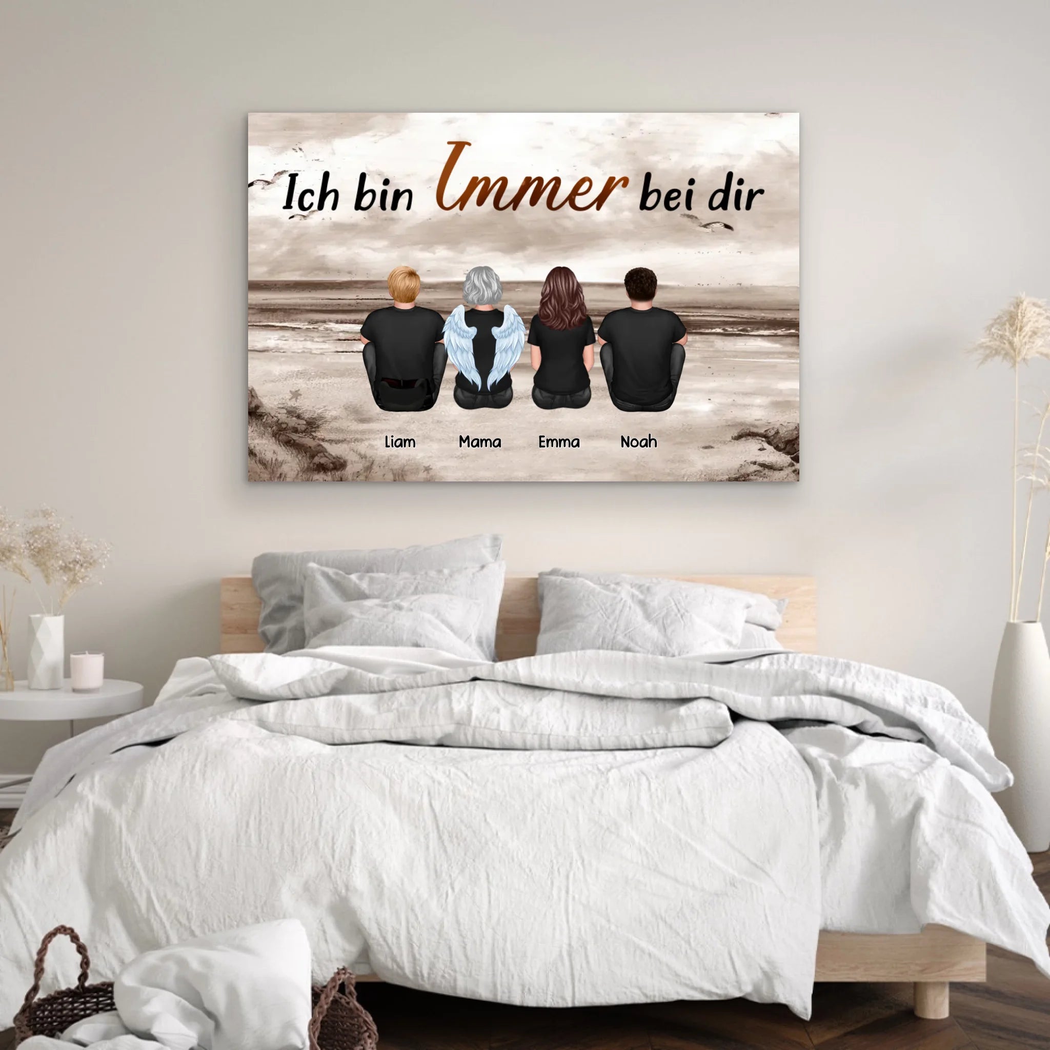 Personalisierte Leinwand "Wir sind immer bei dir - Verlorenes Familienmitglied"