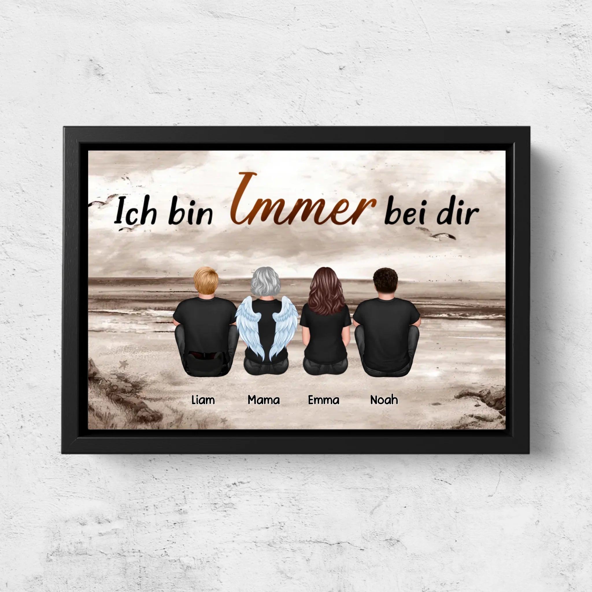 Personalisierte Leinwand "Wir sind immer bei dir - Verlorenes Familienmitglied"