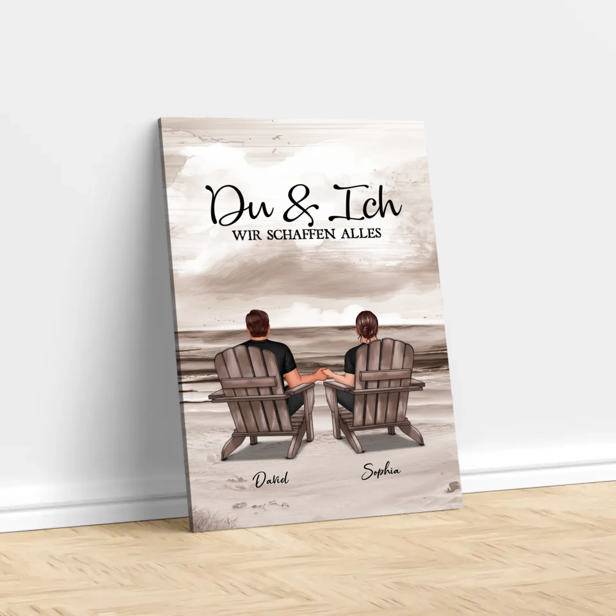Personalisierte Leinwand – Du und ich, wir schaffen alles - vertikal