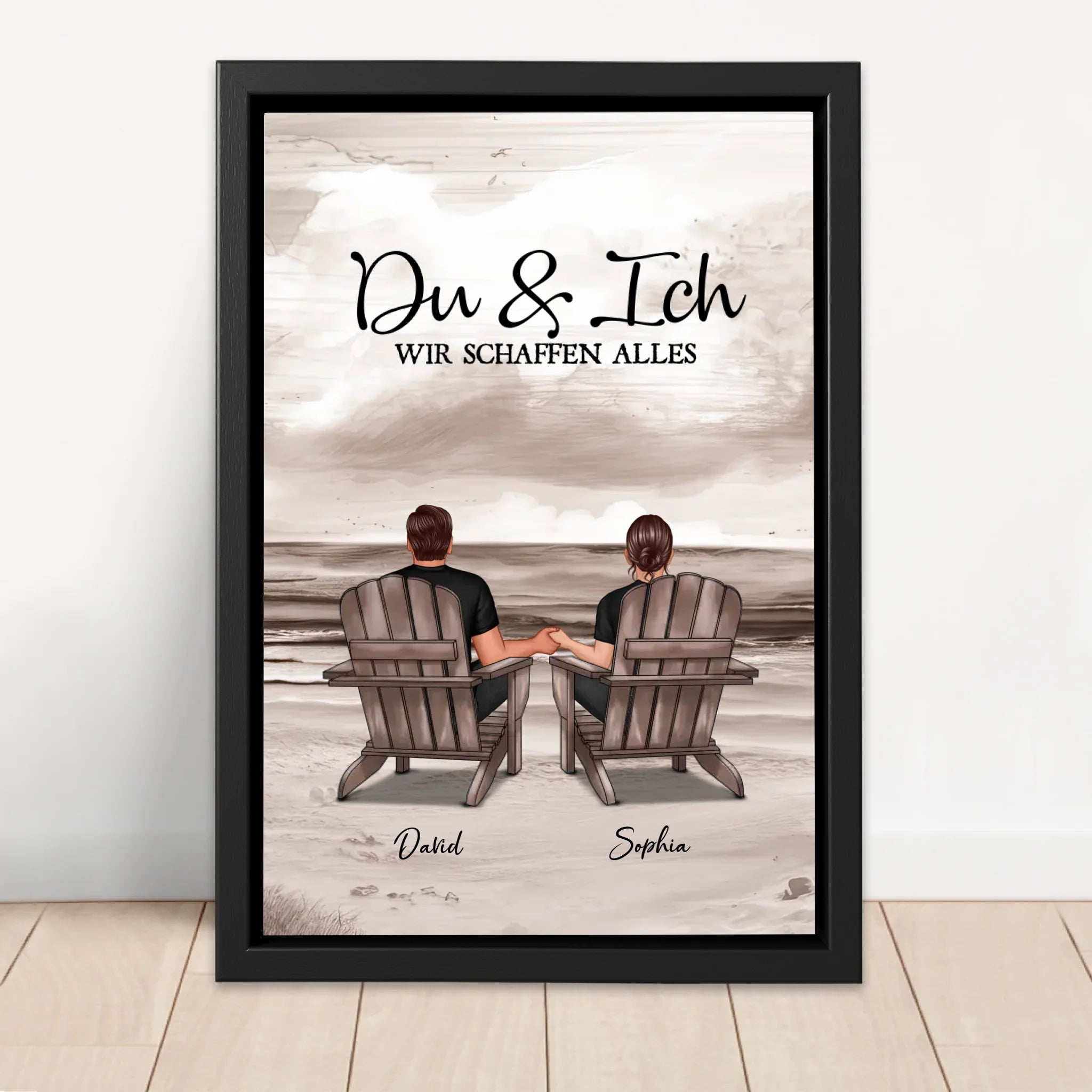 Personalisierte Leinwand – Du und ich, wir schaffen alles - vertikal