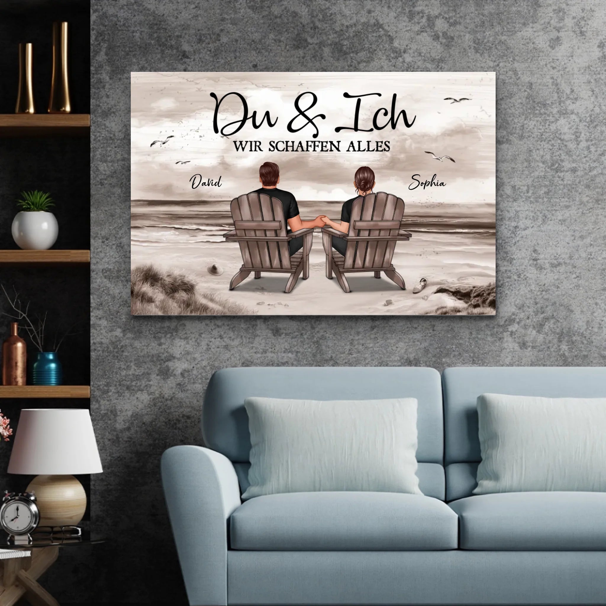 Personalisierte Leinwand "Du und ich, wir schaffen alles"