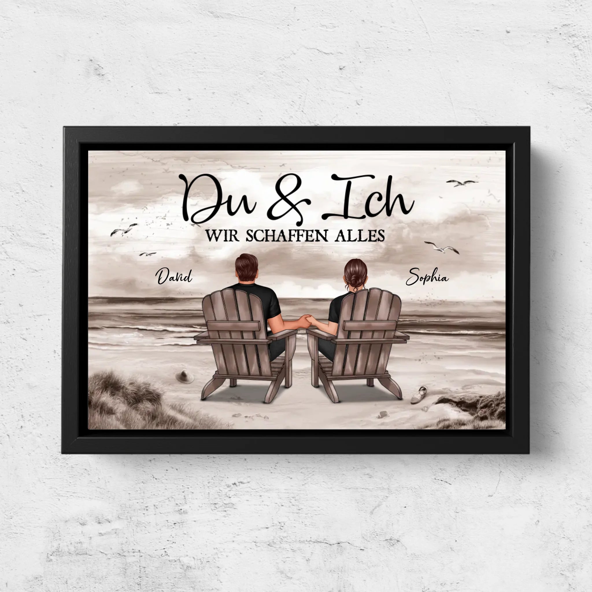 Personalisierte Leinwand "Du und ich, wir schaffen alles"