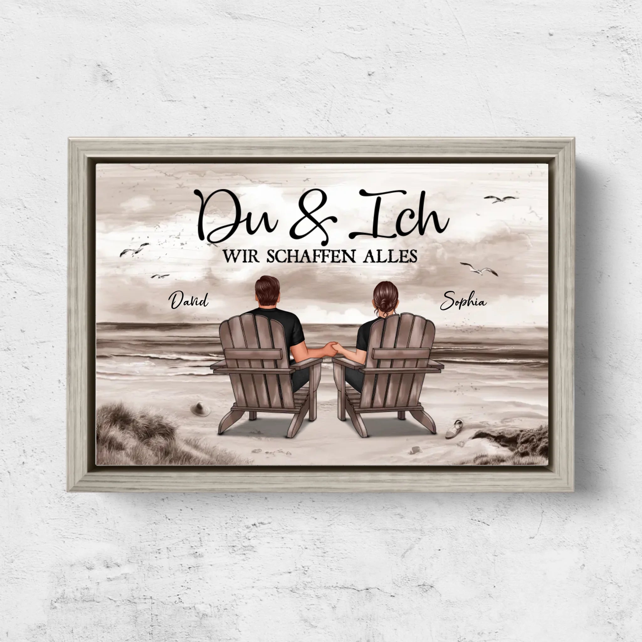 Personalisierte Leinwand "Du und ich, wir schaffen alles"