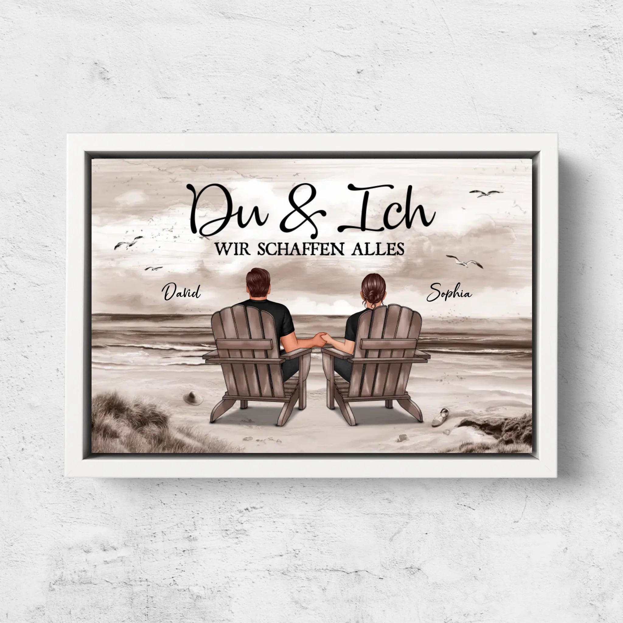 Personalisierte Leinwand "Du und ich, wir schaffen alles"