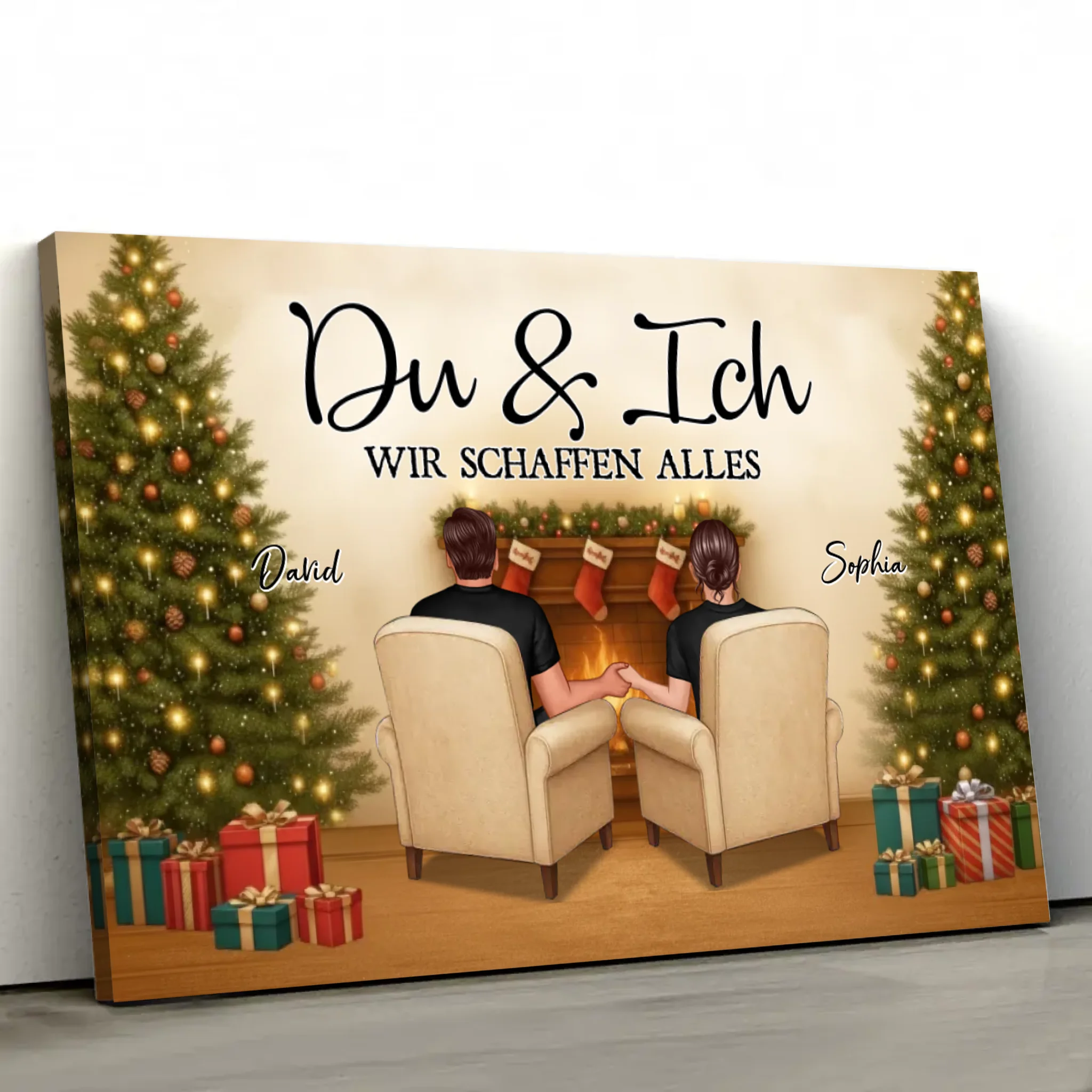 Personalisierte Leinwand – Du und ich – wir schaffen das dieses Weihnachten