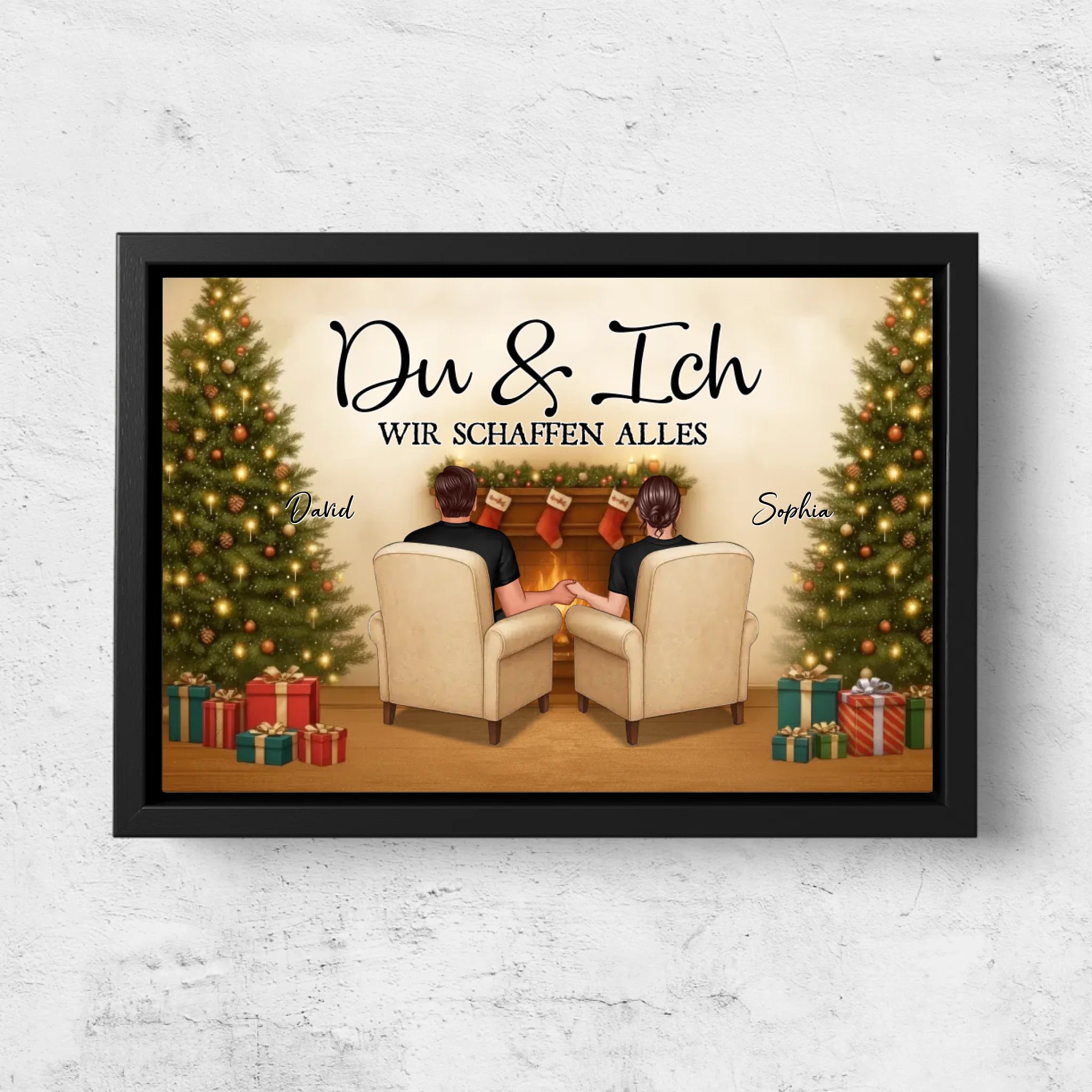 Personalisierte Leinwand – Du und ich – wir schaffen das dieses Weihnachten