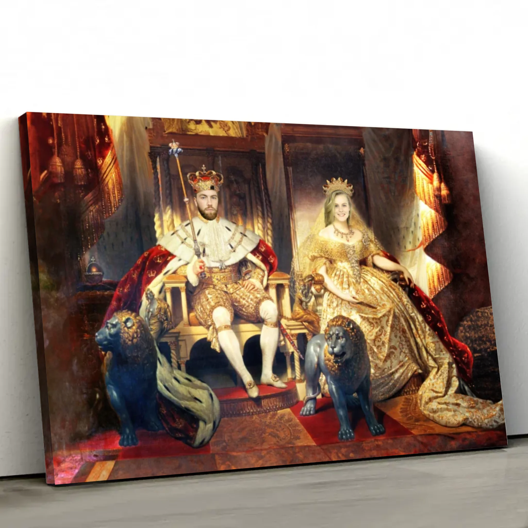 Personalisierte Leinwand – Der König und die Königin