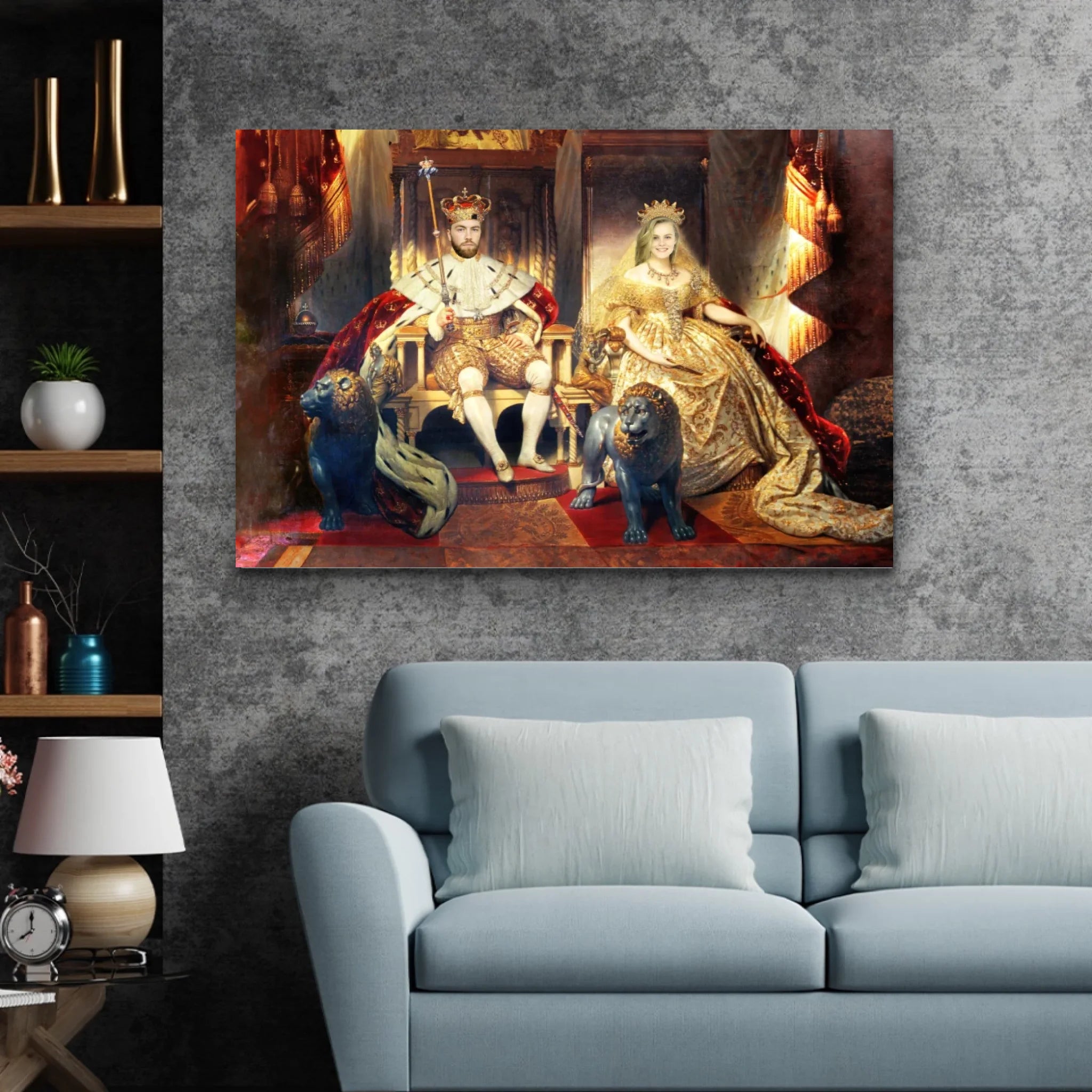 Personalisierte Leinwand – Der König und die Königin
