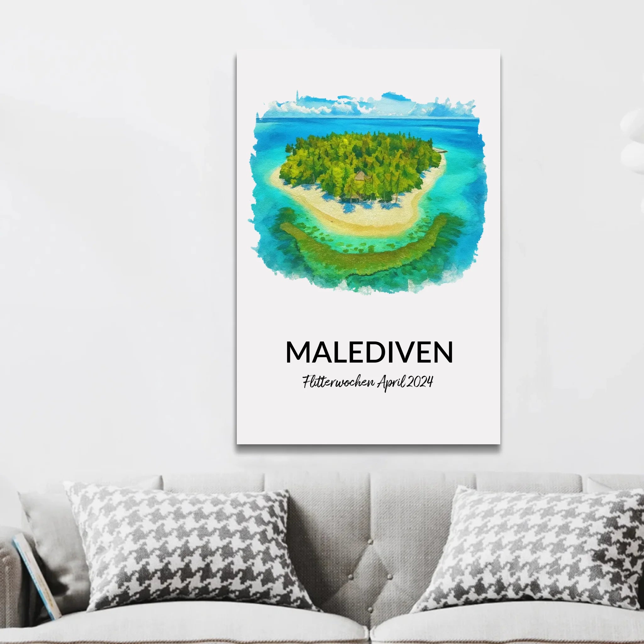 Personalisierte Leinwand "Personalisierter Urlaubsdruck"