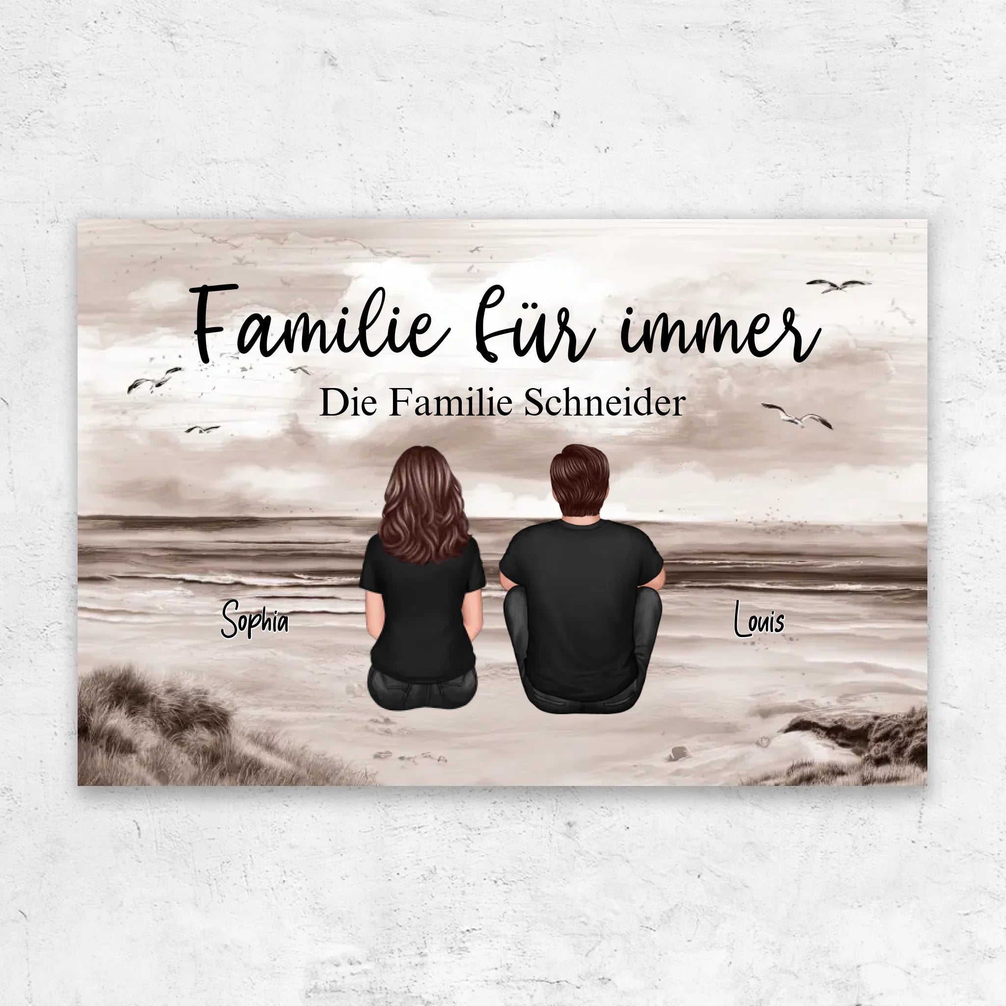 Personalisierte Leinwand "Familie für immer"