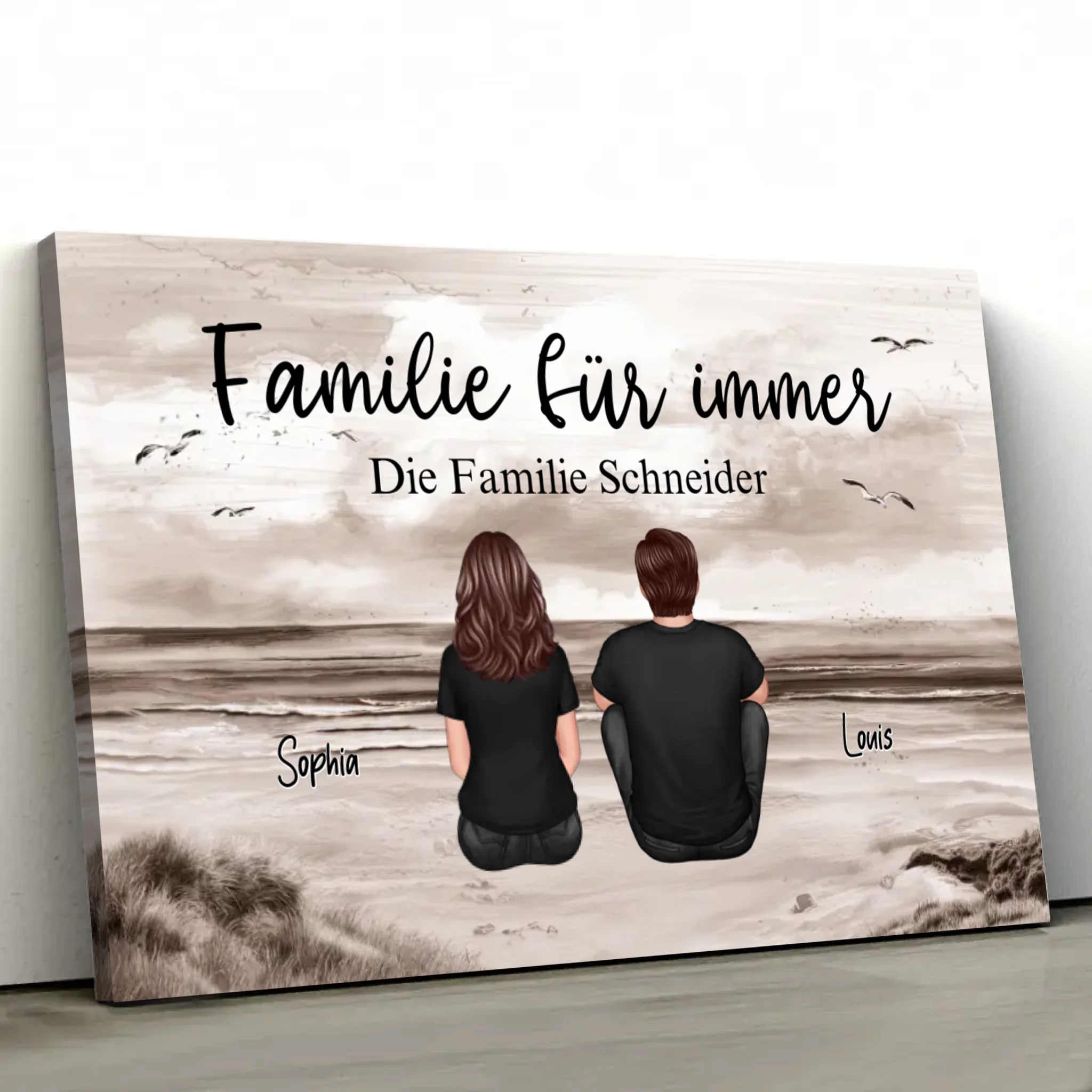 Personalisierte Leinwand "Familie für immer"