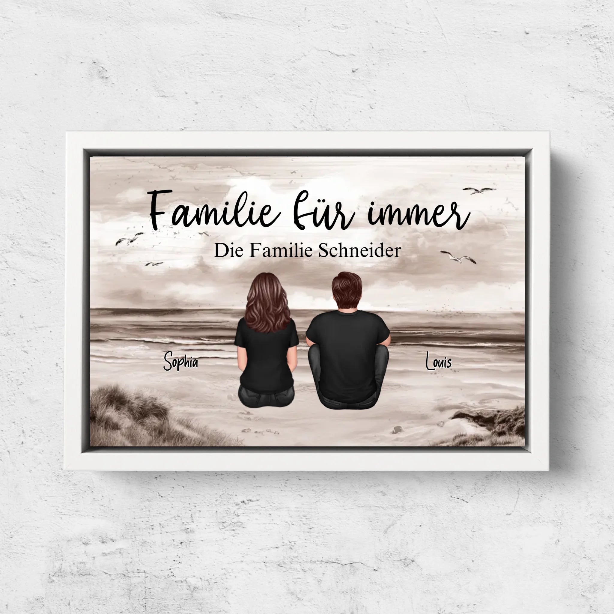 Personalisierte Leinwand "Familie für immer"