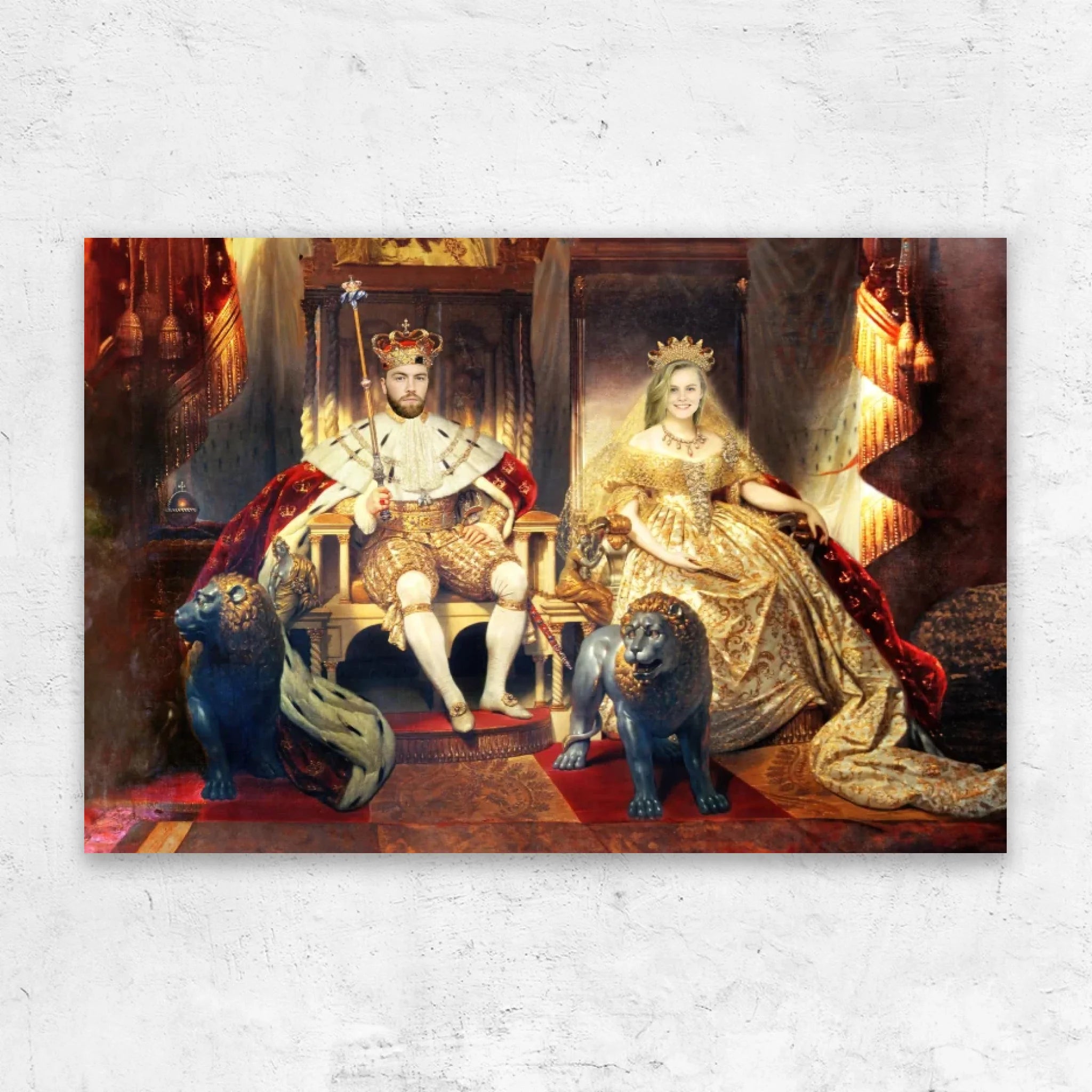 Personalisierte Leinwand – Der König und die Königin