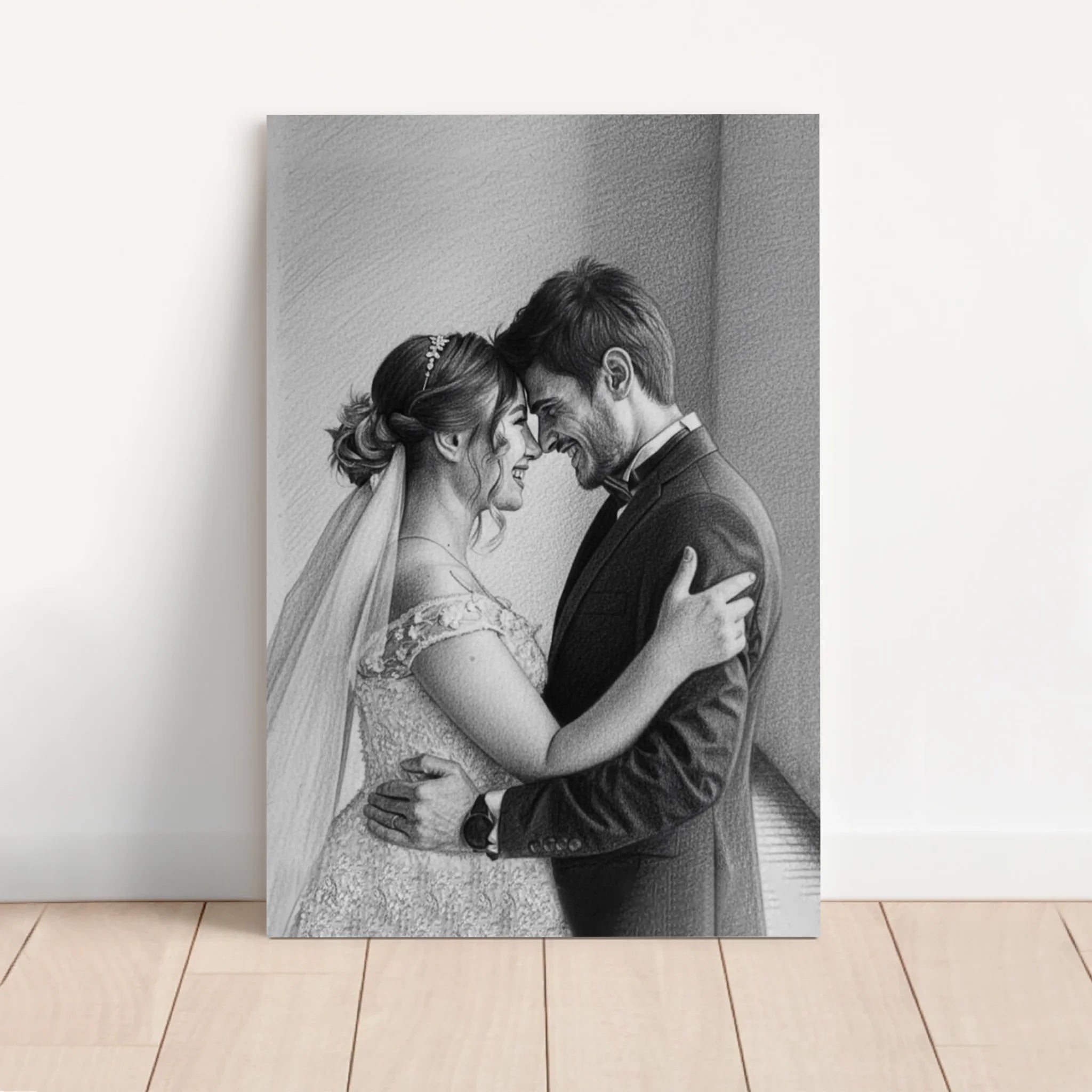 Personalisierte Leinwand – Bleistiftzeichnung nach Foto