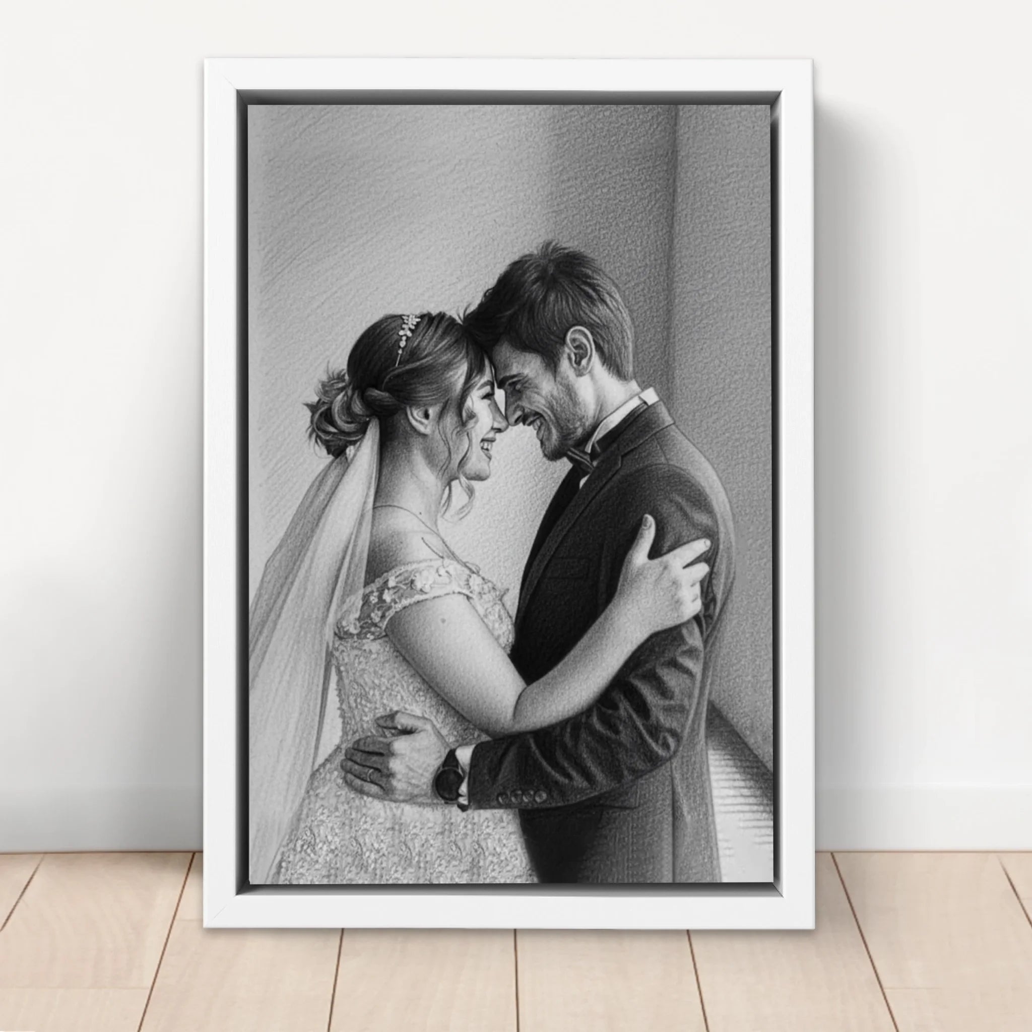 Personalisierte Leinwand – Bleistiftzeichnung nach Foto