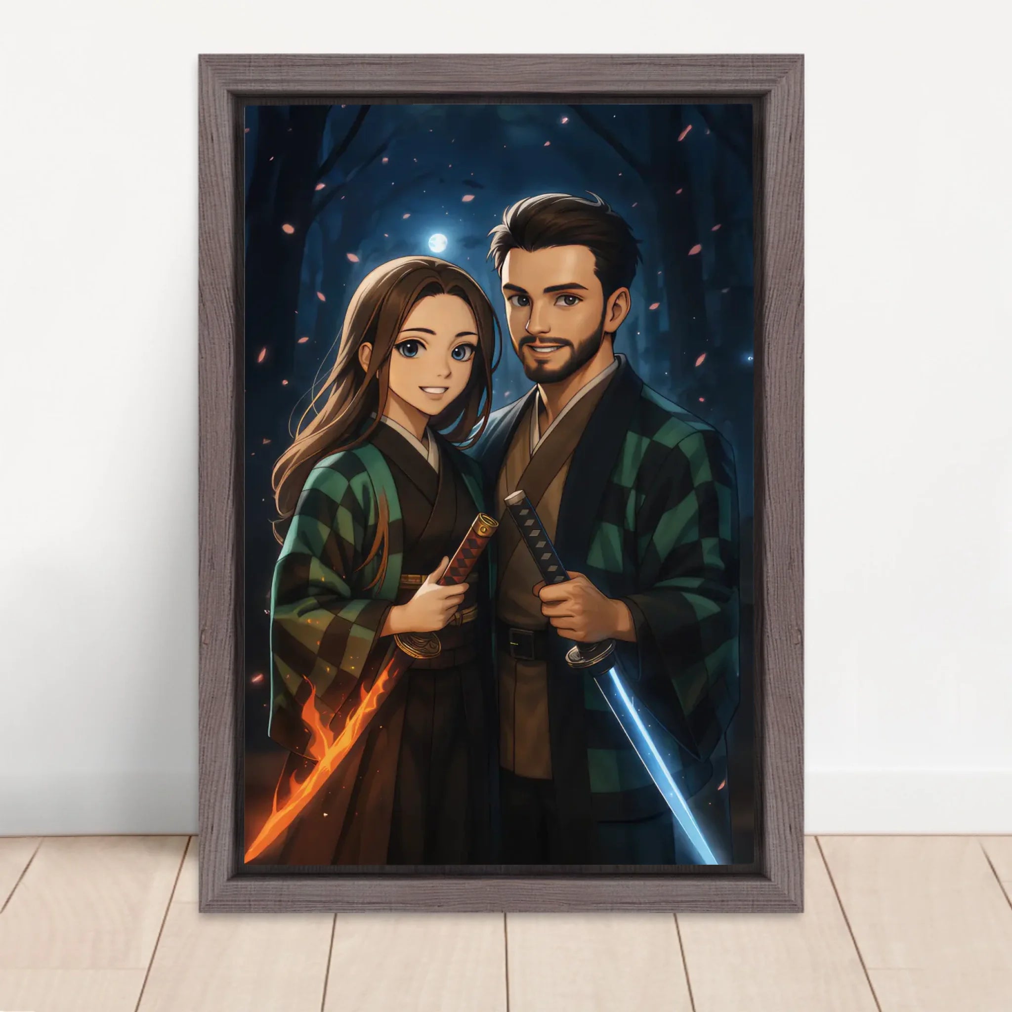 Vertical Framed  Canvas-Oak 2026