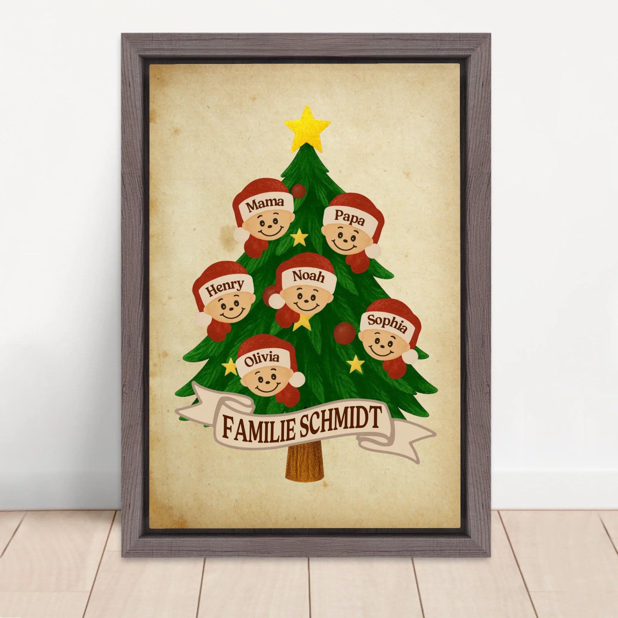 Vertical Framed  Canvas-Oak 2026